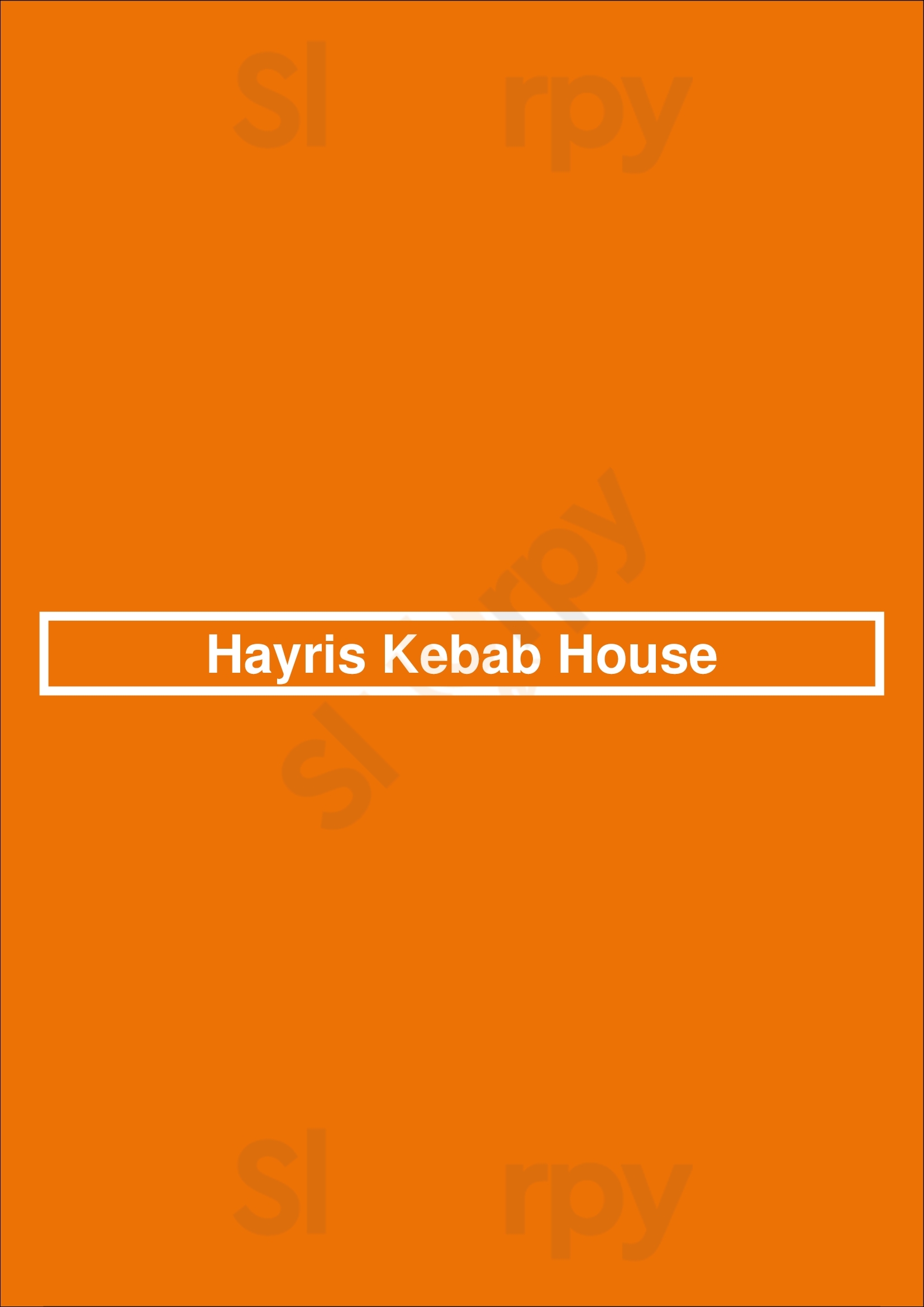 Hayris Kebab House Watford Menu - 1