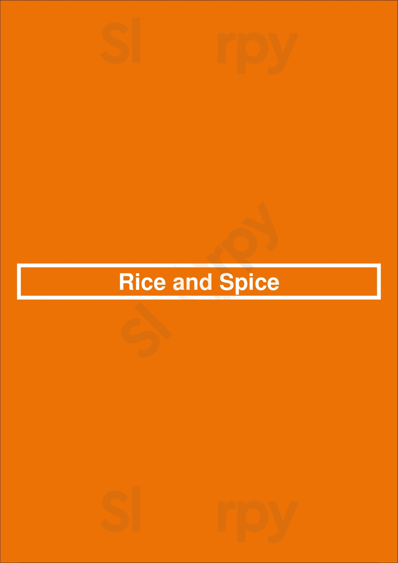 Rice And Spice Radstock Menu - 1