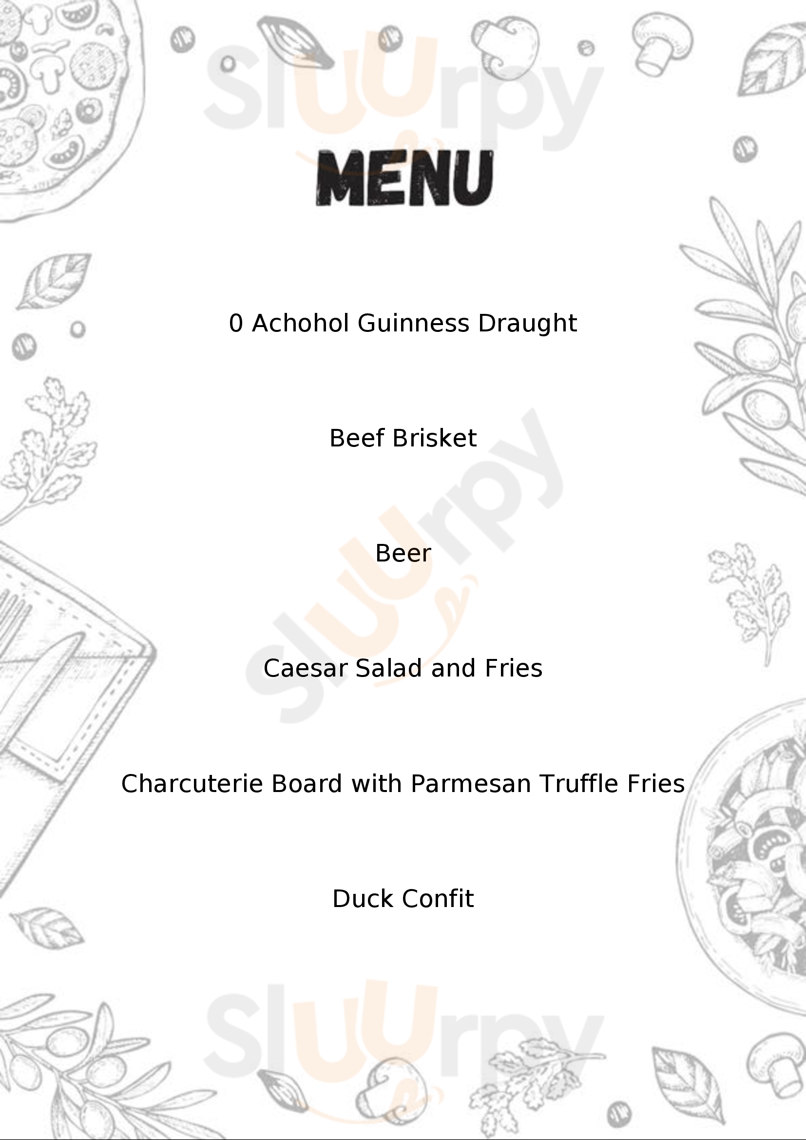 The Plough Inn Hillsborough Menu - 1