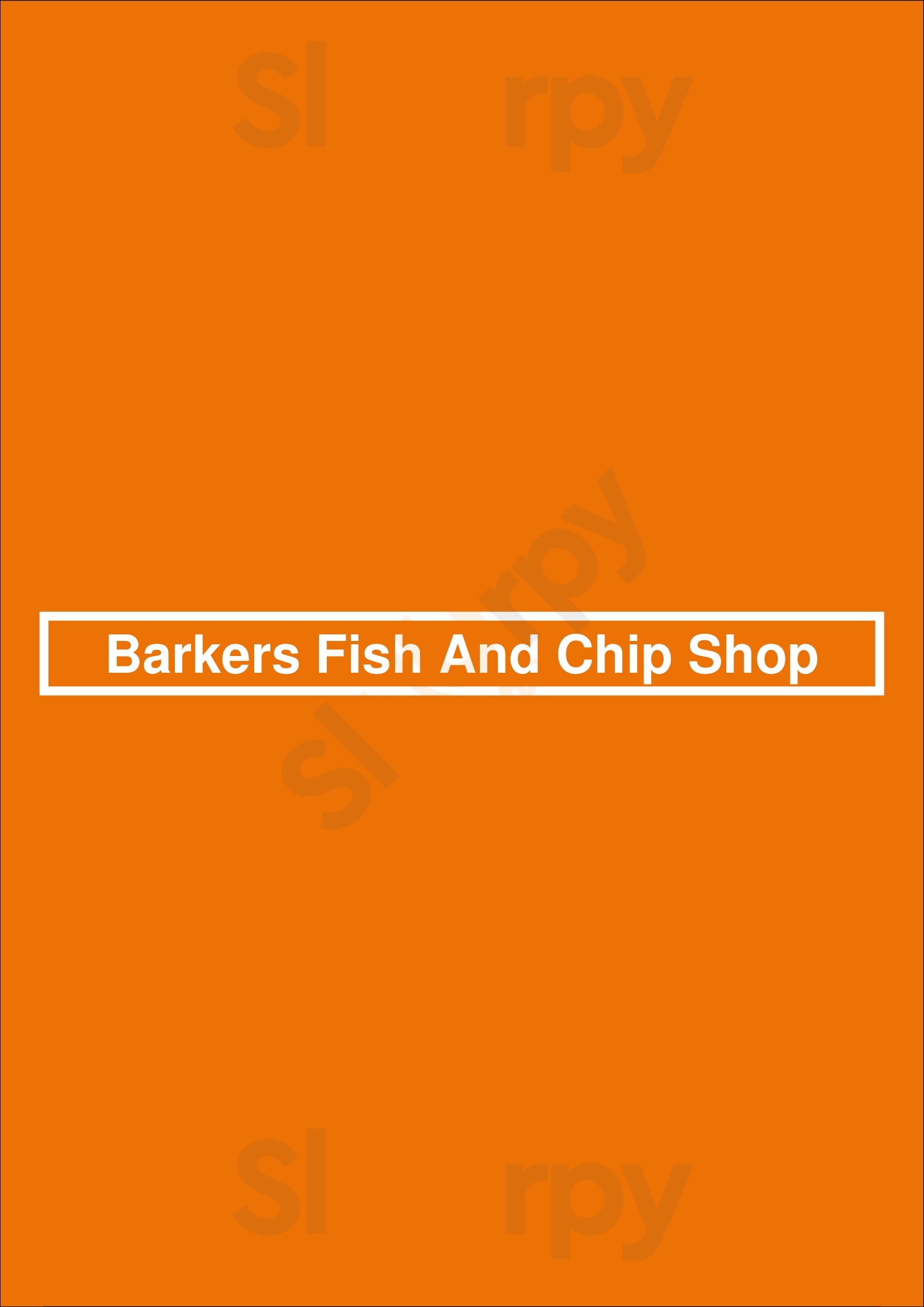 Barkers Fish And Chip Shop Abbots Langley Menu - 1