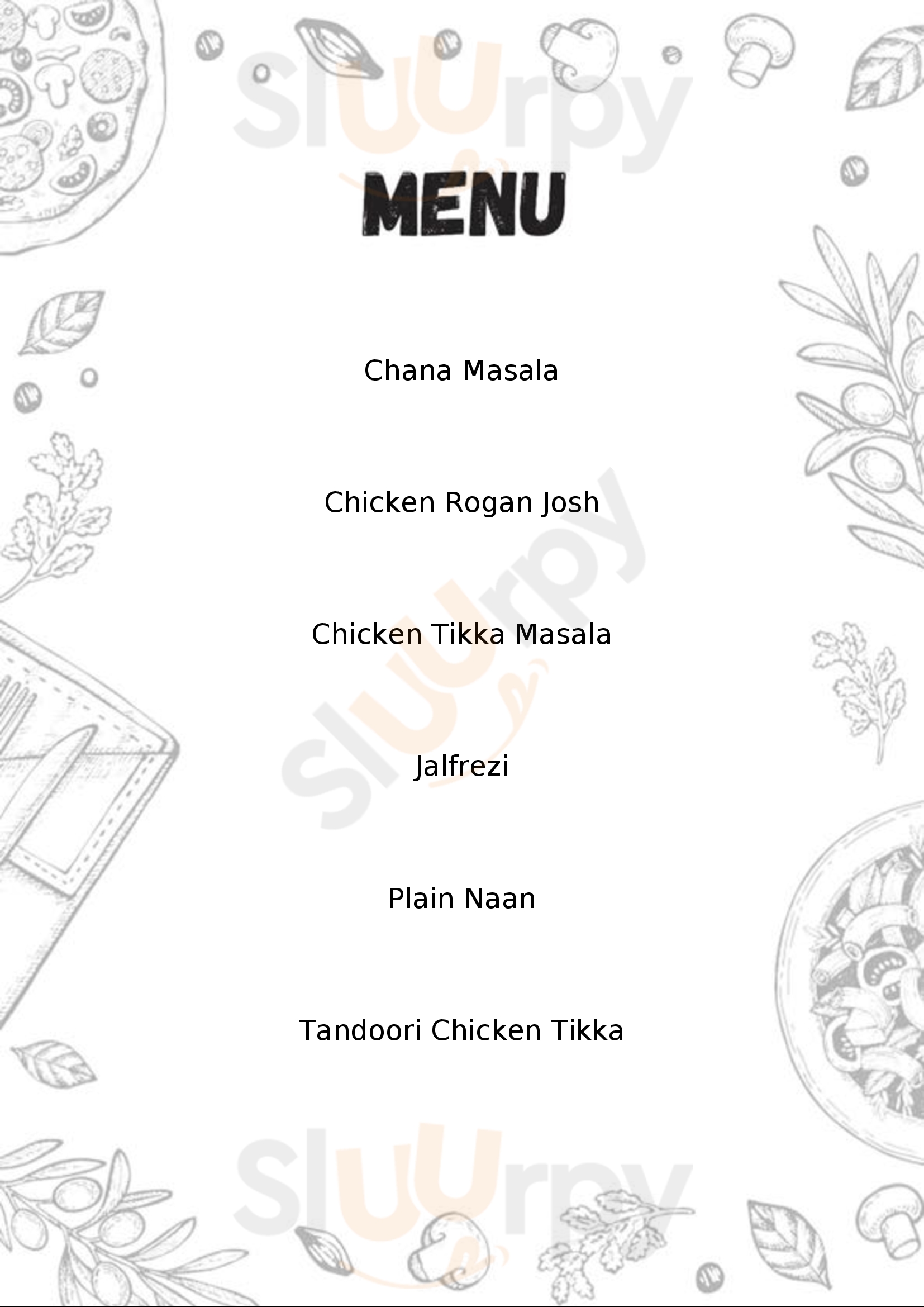 The Great Bookham Tandoori Great Bookham Menu - 1