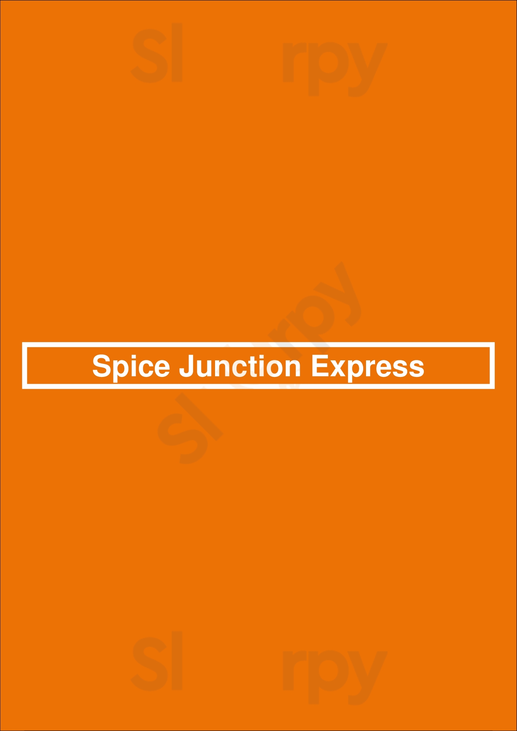 Spice Junction Express Boldon Menu - 1