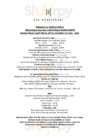 Wheatsheaf Inn menu