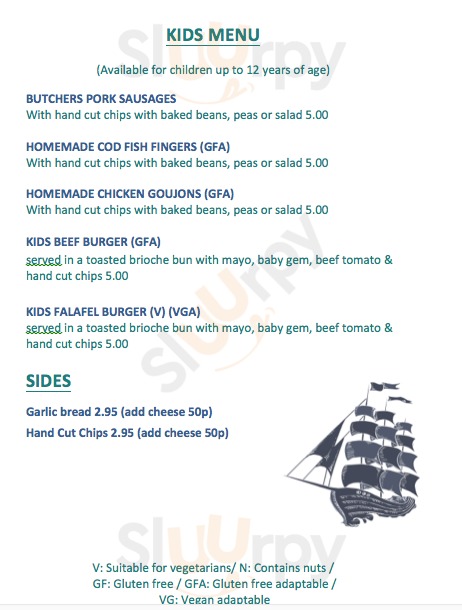 The Schooner Southwick Menu - 1