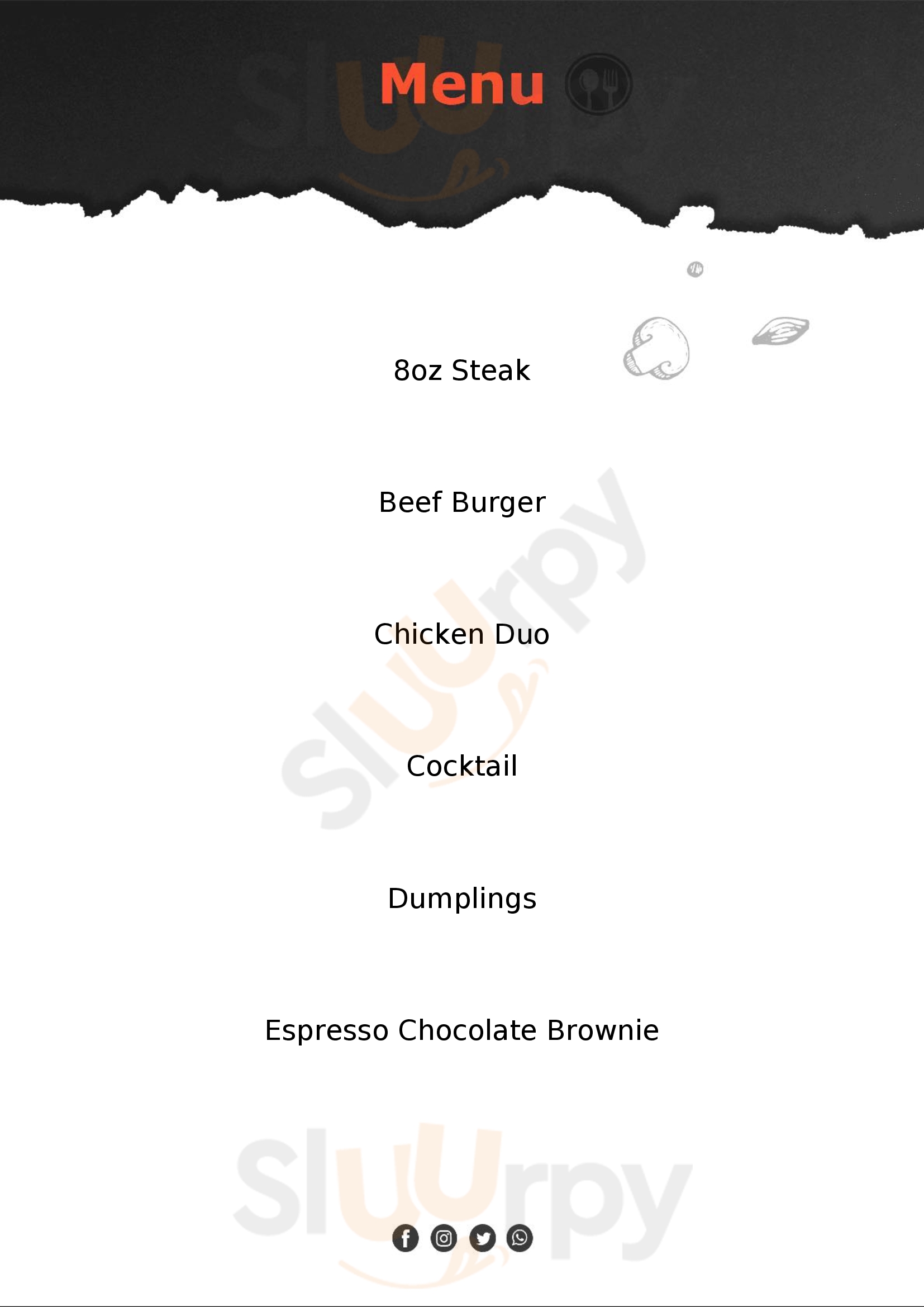 The Feathers Merstham Menu - 1