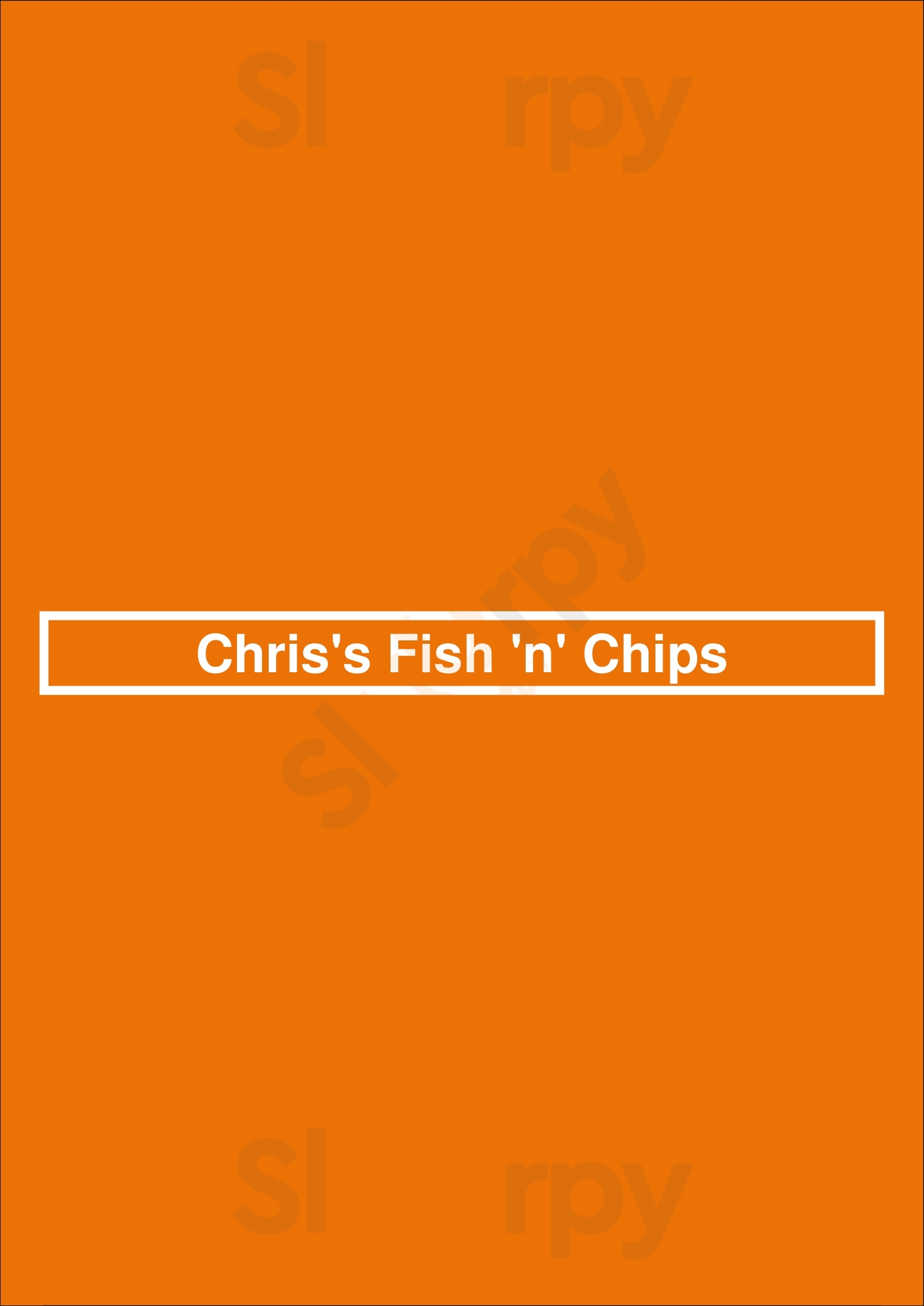 Chris's Fish 'n' Chips Barwell Menu - 1