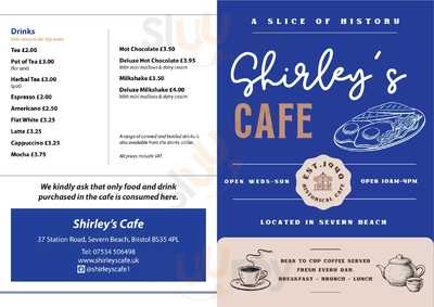 Shirley's Cafe menu