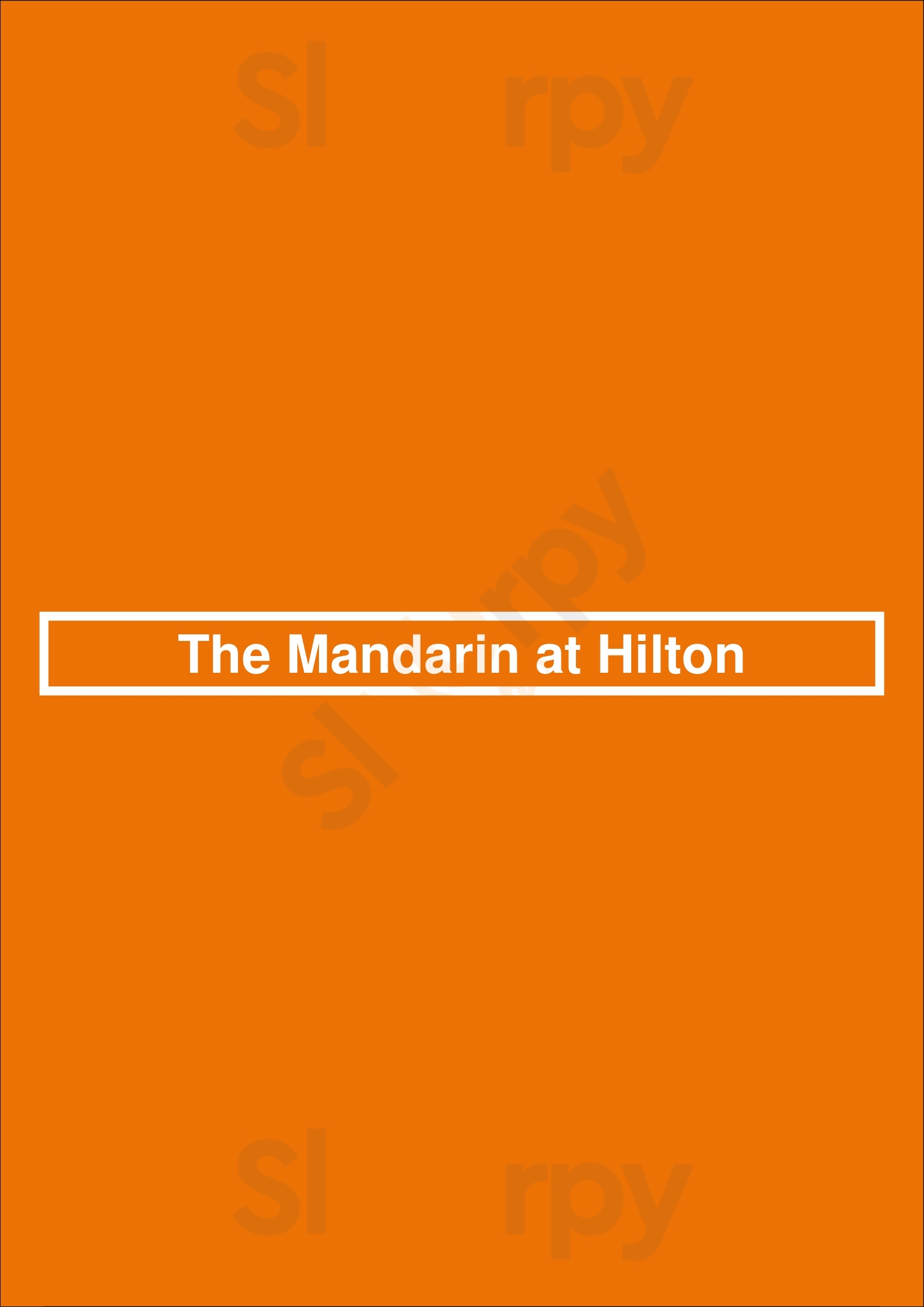 The Mandarin Hilton Menu - 1