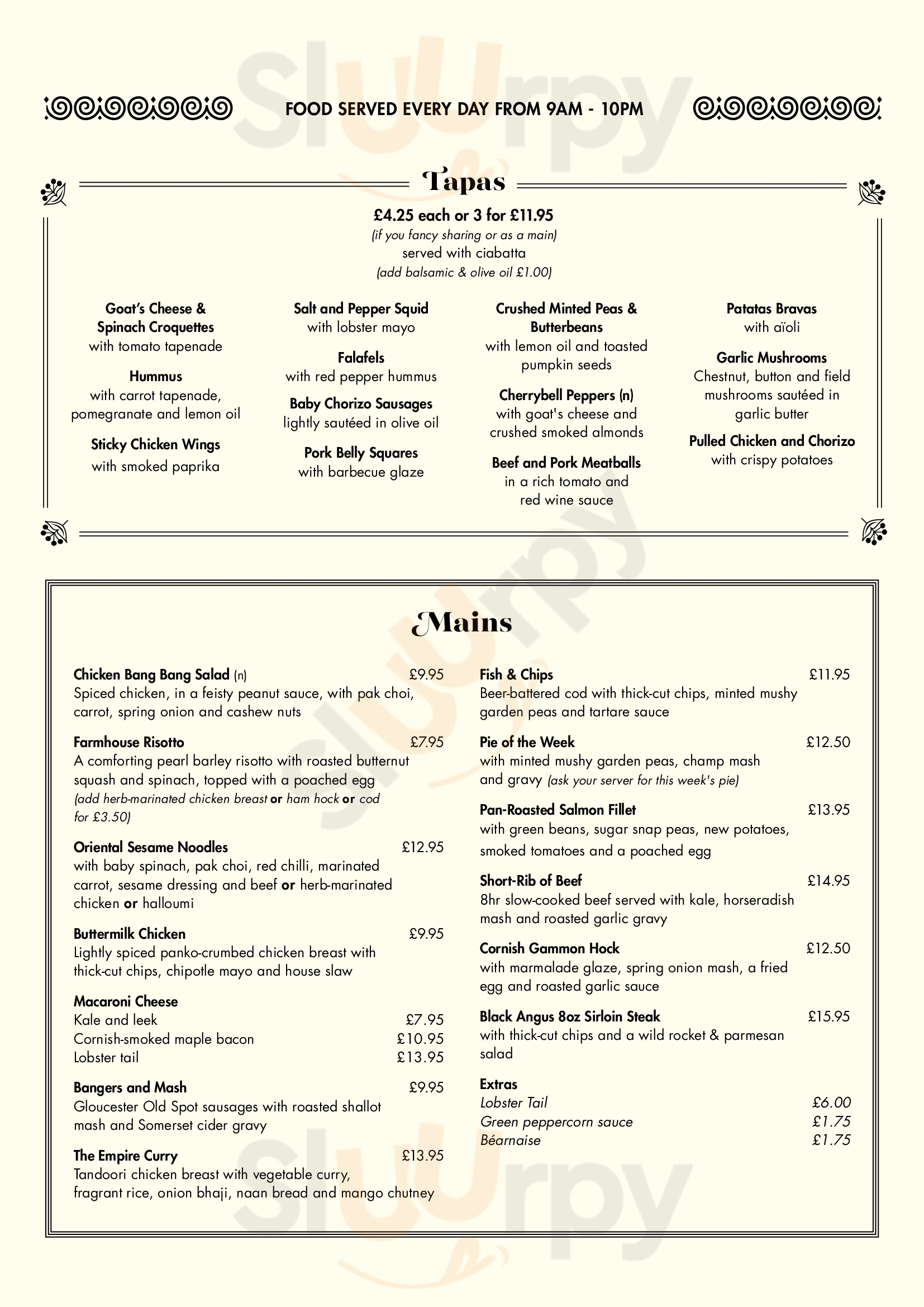 Cosy Club Bristol Menu - 1