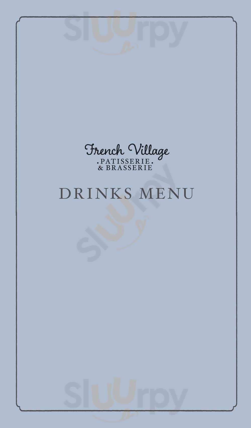 French Village Patisserie & Brasserie Belfast Menu - 1