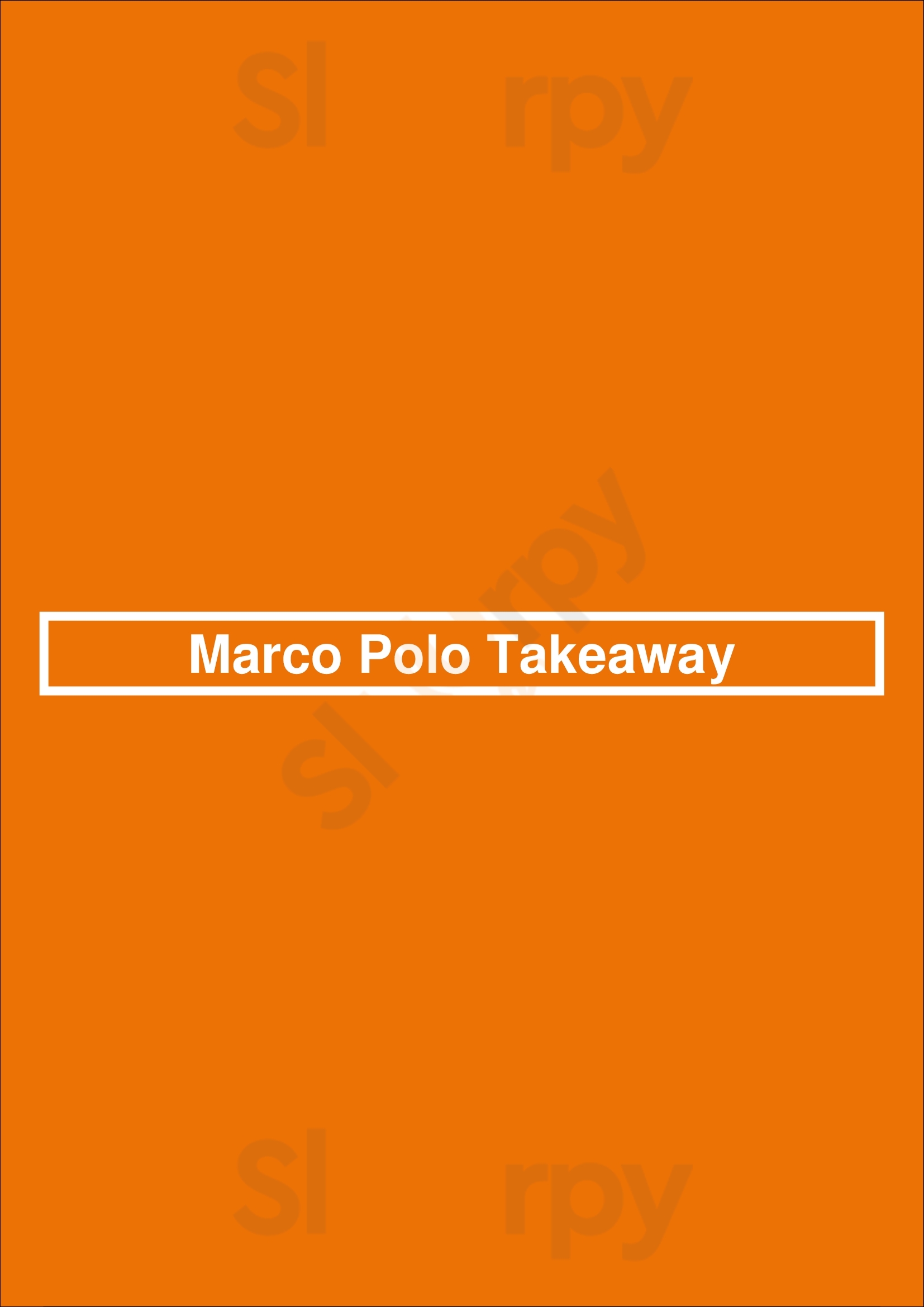 Marco Polo Takeaway Dundee Menu - 1