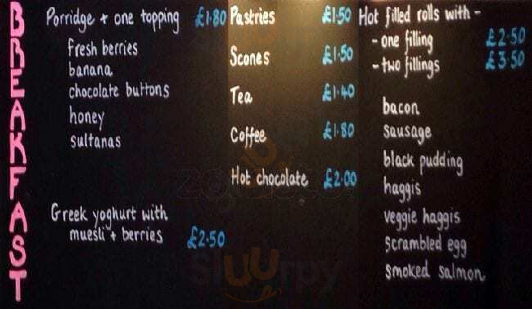 Cafe Braw Edinburgh Menu - 1