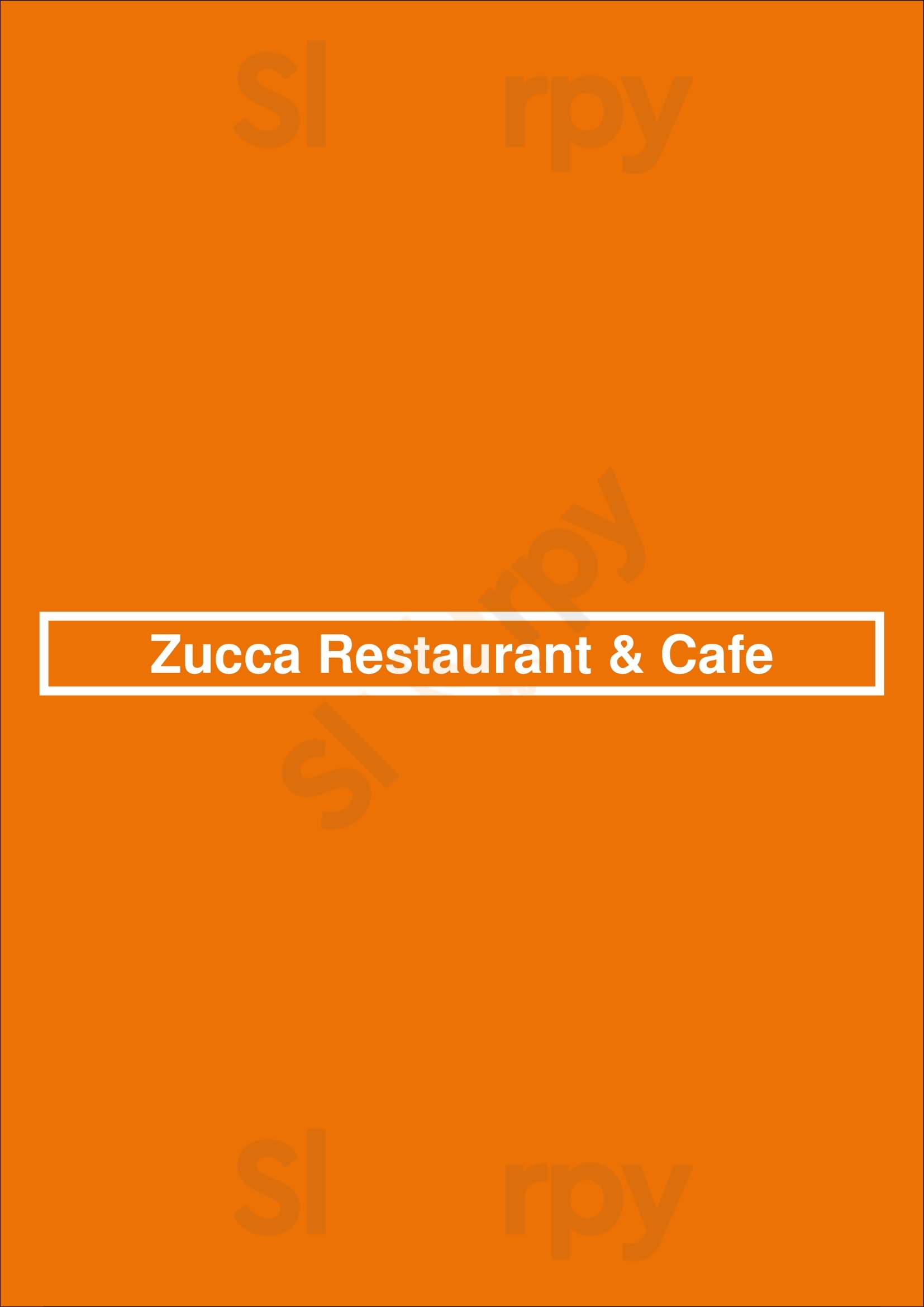 Zucca Restaurant Edinburgh Menu - 1