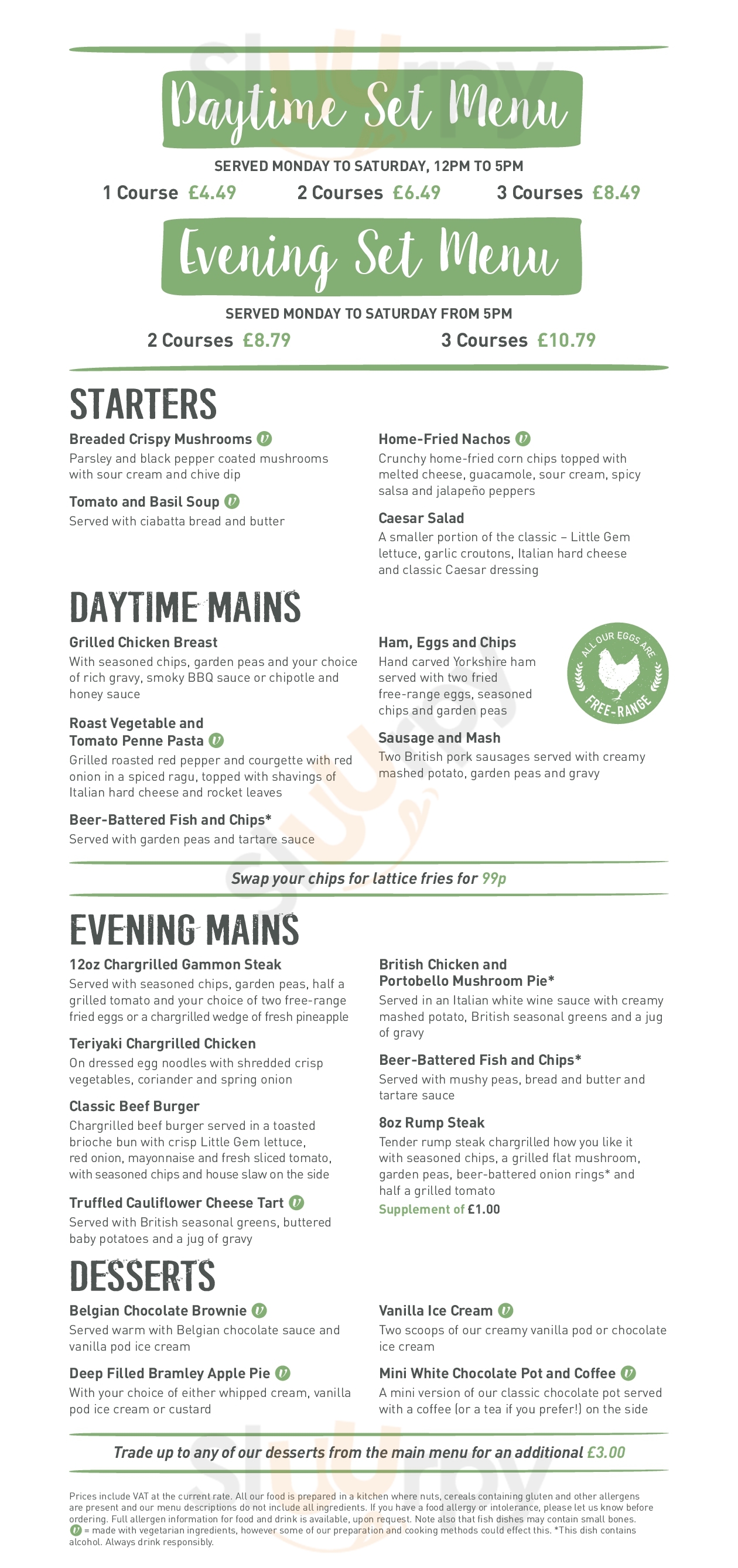 The Sandringham Bristol Menu - 1