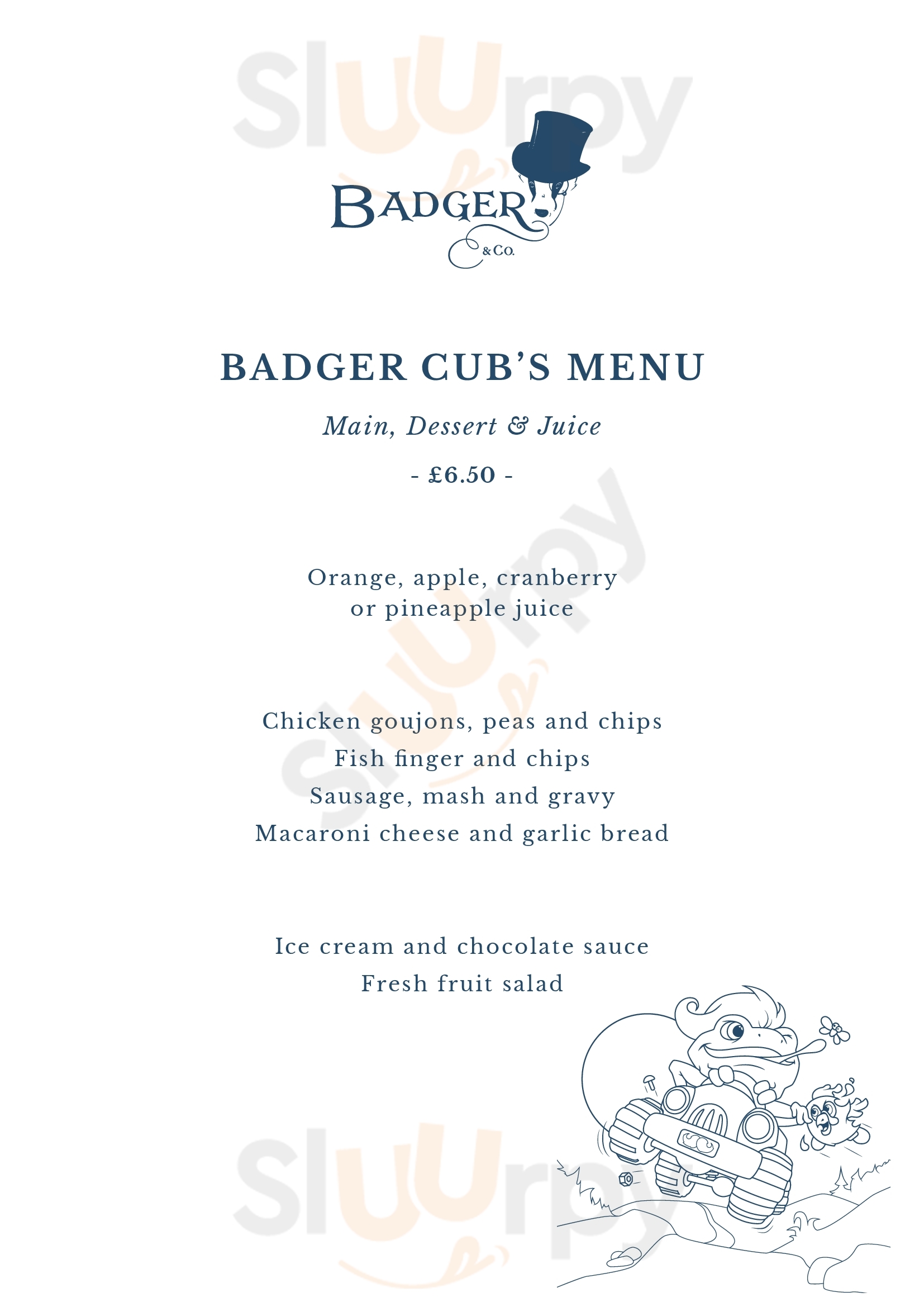 Badger & Co Edinburgh Menu - 1