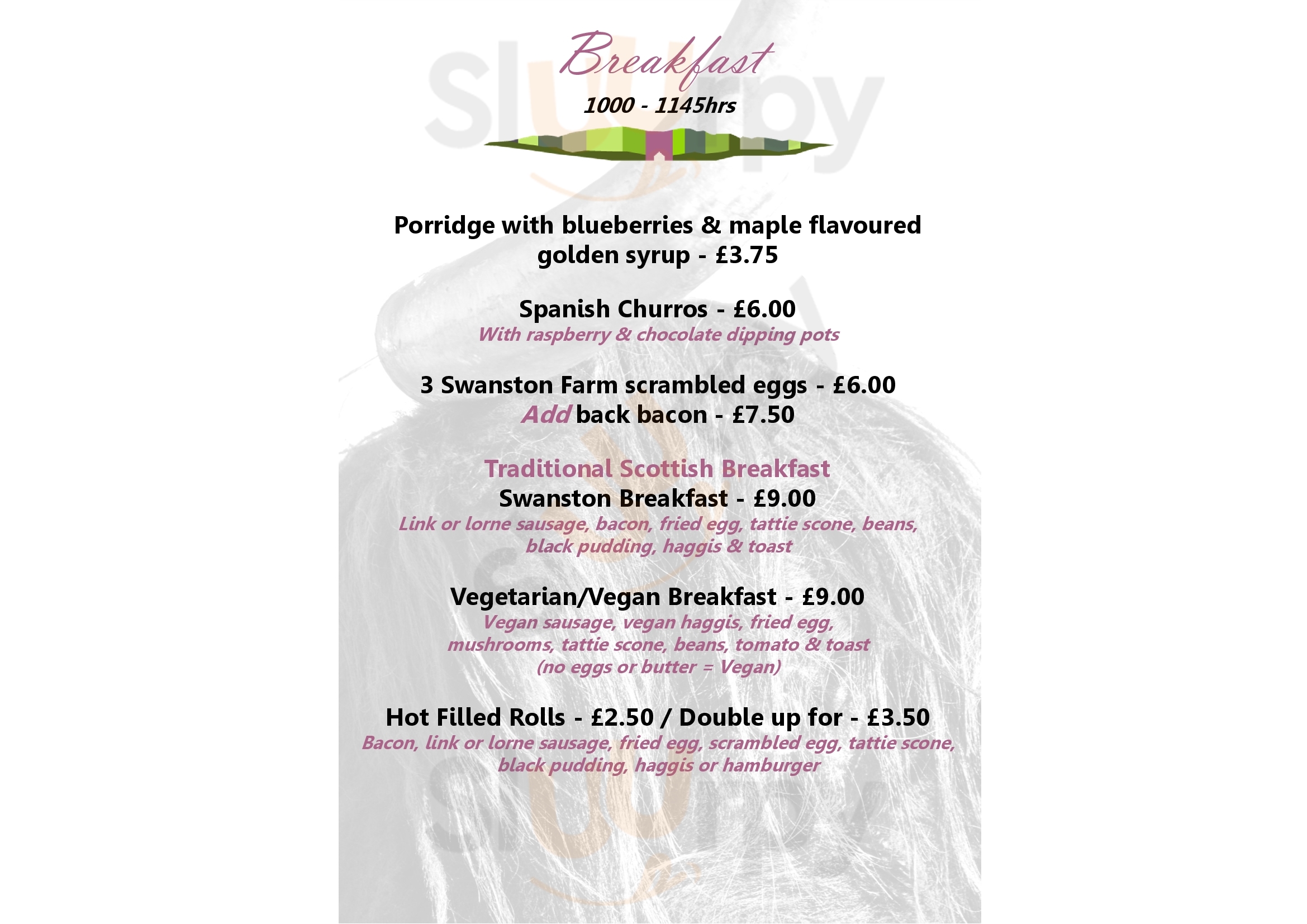 Swanston Brasserie Edinburgh Menu - 1