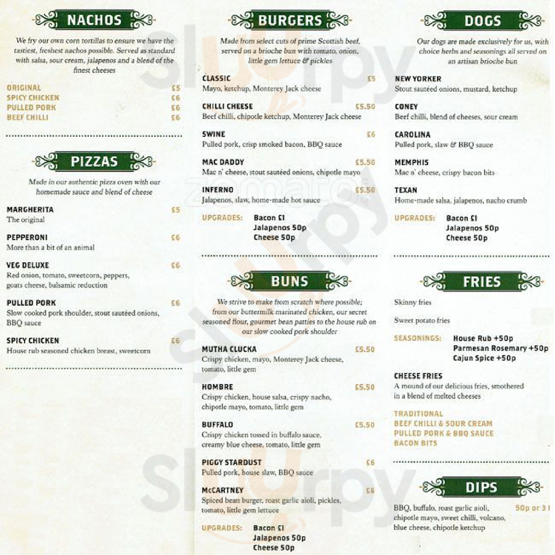 Kitty O'shea's Glasgow Menu - 1