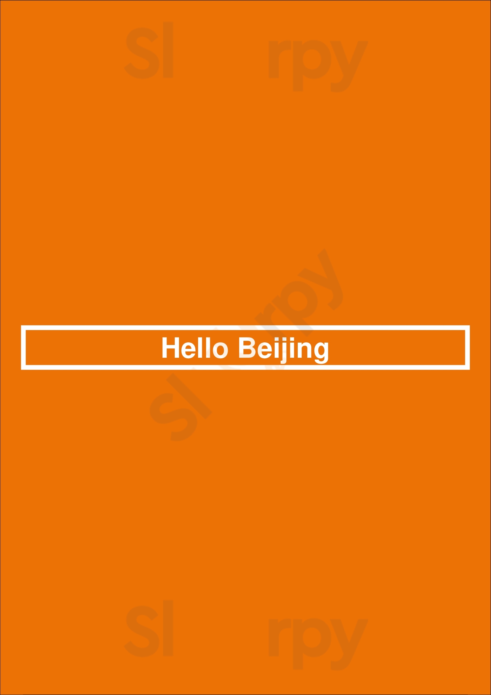 Hello Beijing Belfast Menu - 1