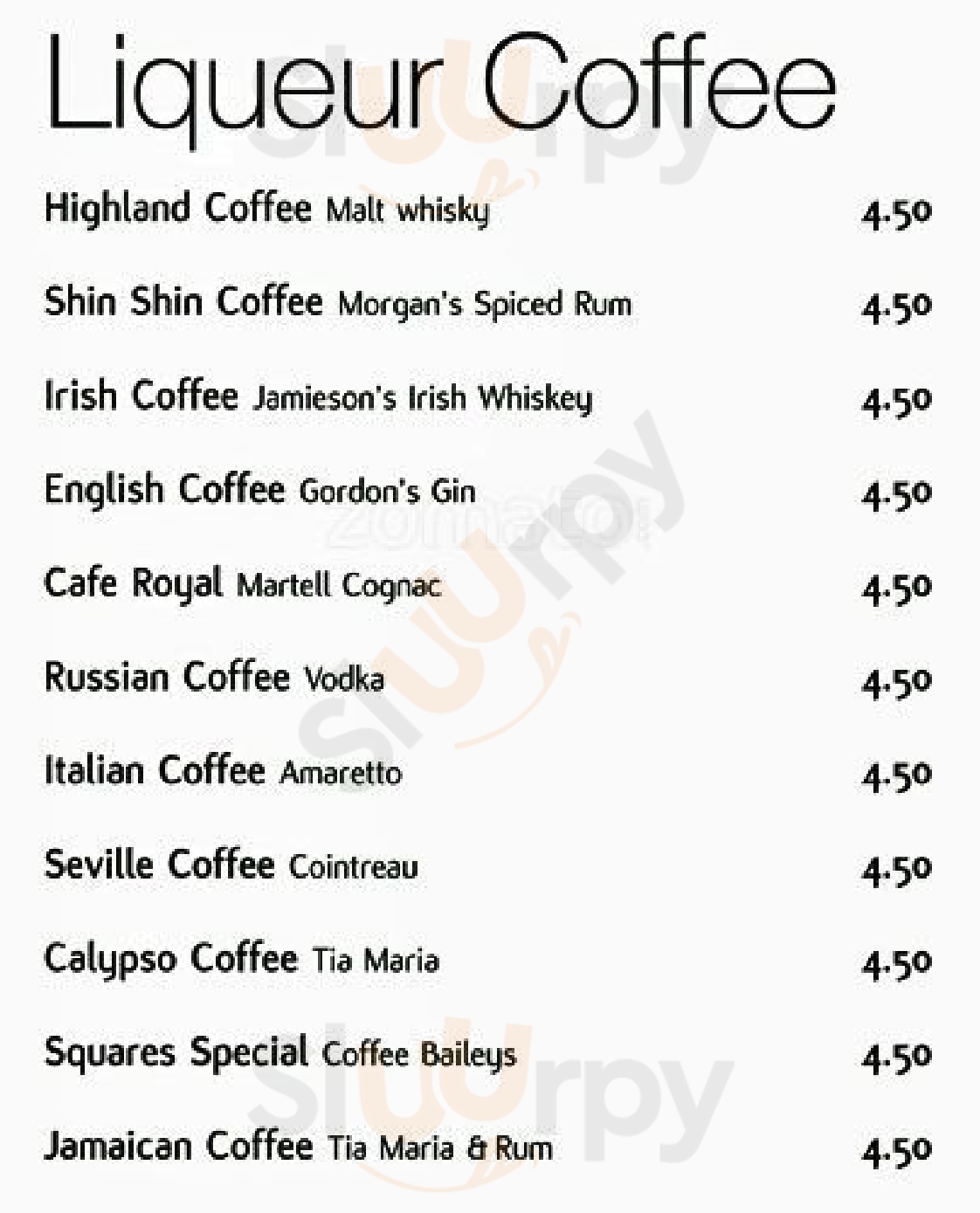 Bar Square Glasgow Menu - 1