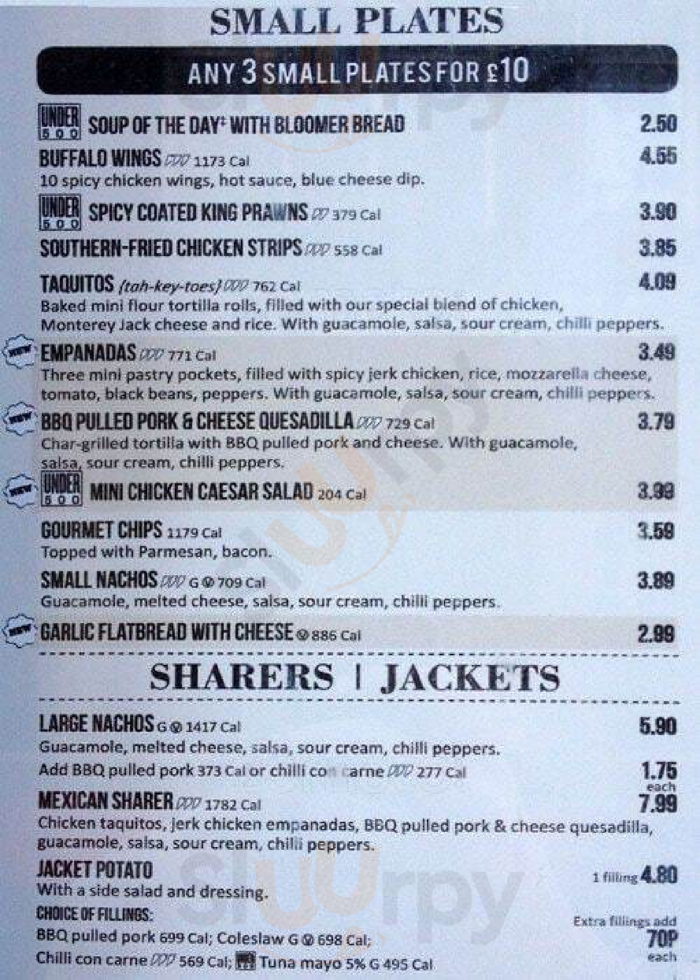 The Crystal Palace Glasgow Menu - 1