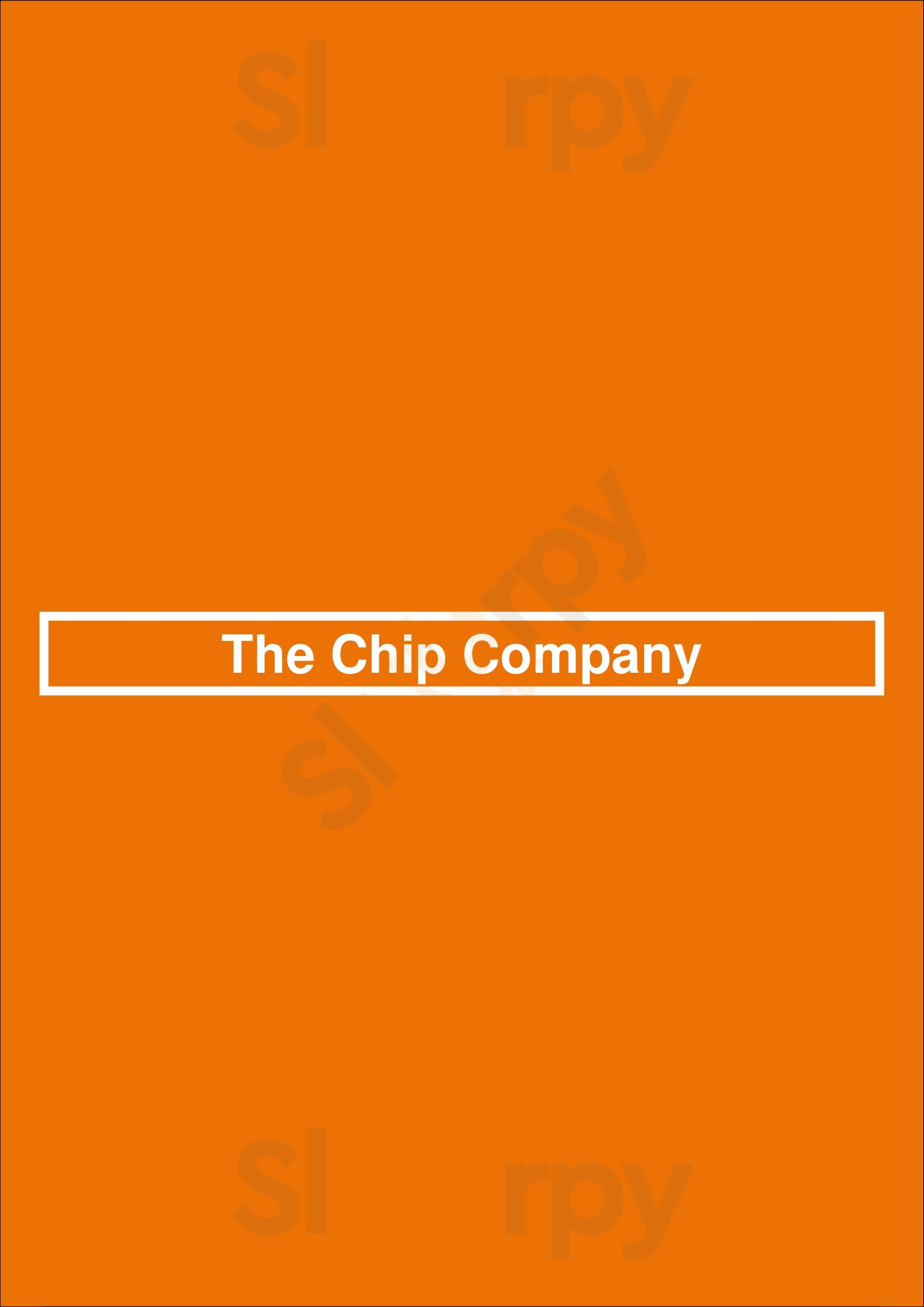 The Chip Company Belfast Menu - 1