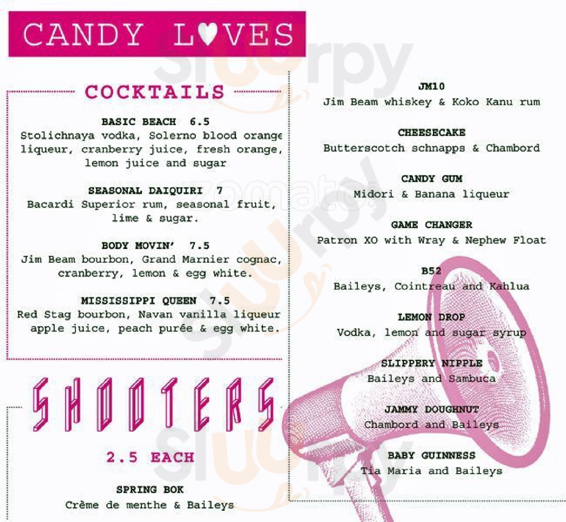 Candy Bar And Diner Edinburgh Menu - 1