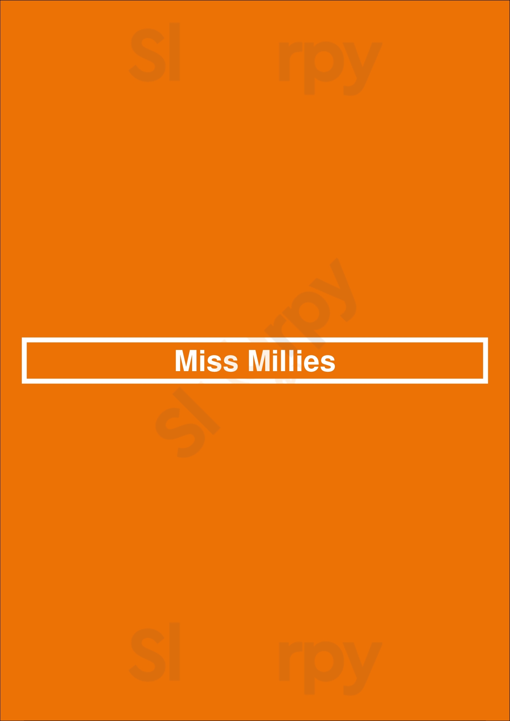 Miss Millies Bristol Menu - 1