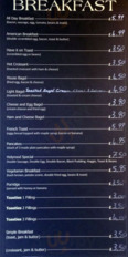 Holyrood Coffee Shop menu