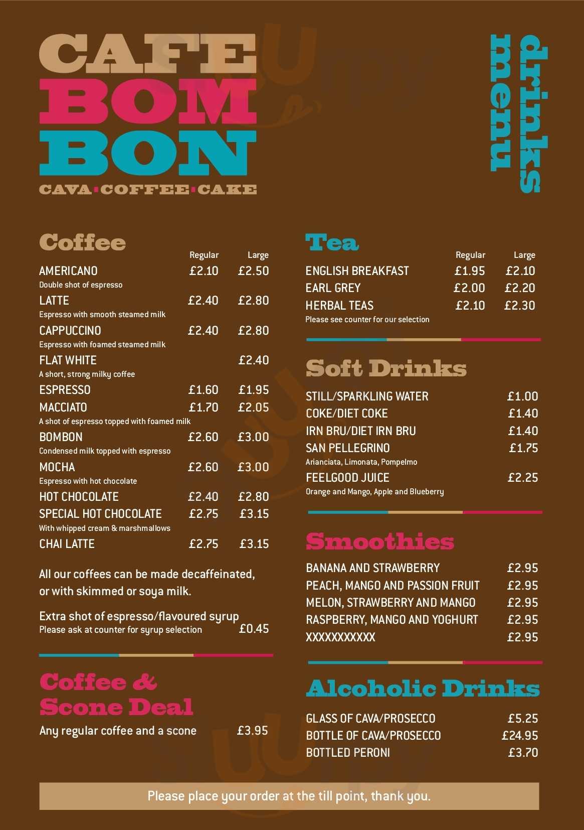 Cafe Bombon Glasgow Menu - 1