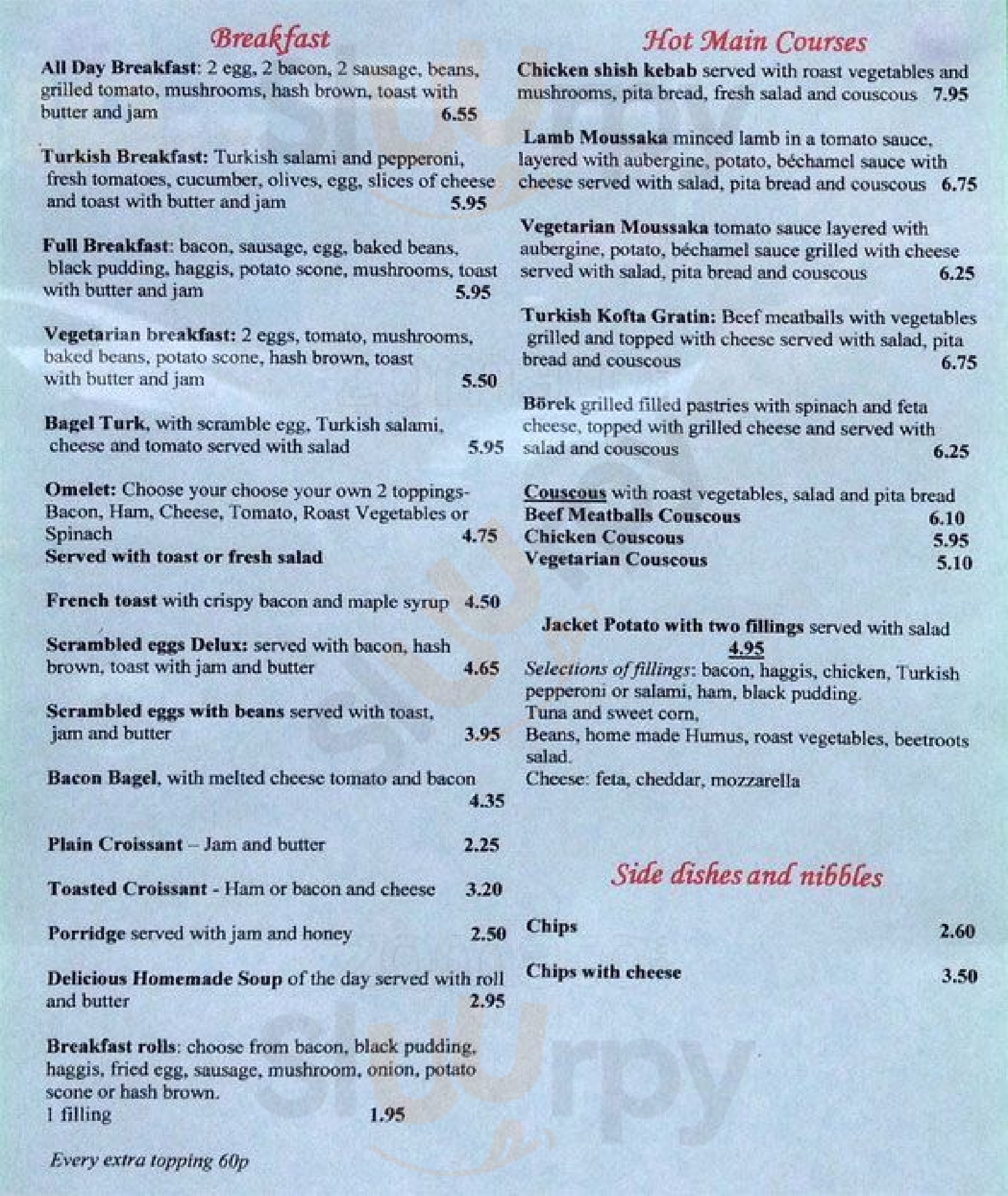 Cherry's Cafe Edinburgh Menu - 1