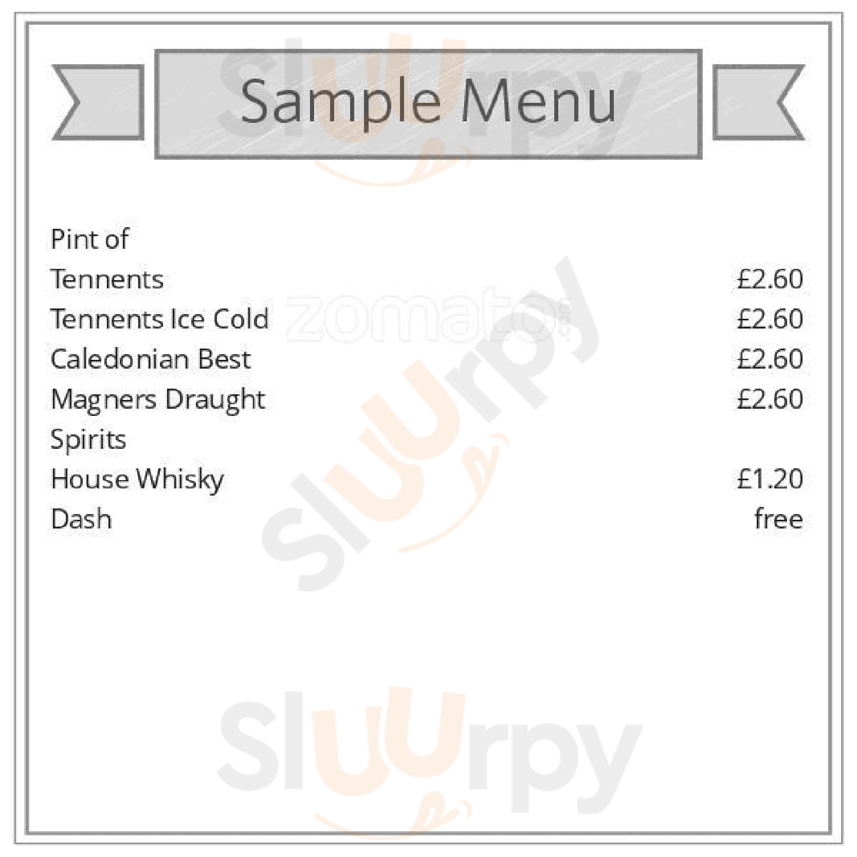 Main Menu - The Old Black Bull