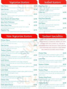 Abdul's menu