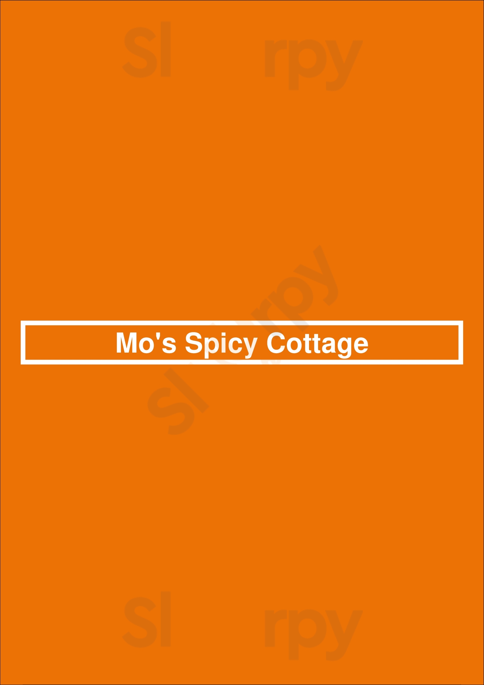 Mo's Spicy Cottage Glasgow Menu - 1