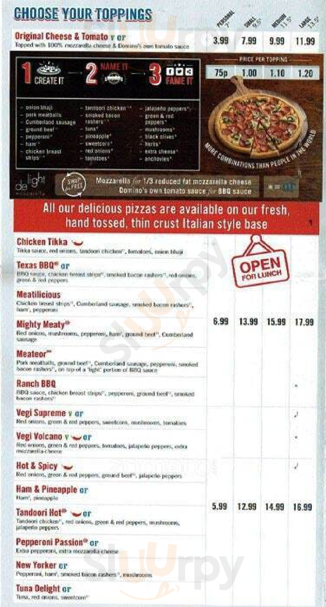 Domino's Pizza - Edinburgh - Southside Edinburgh Menu - 1