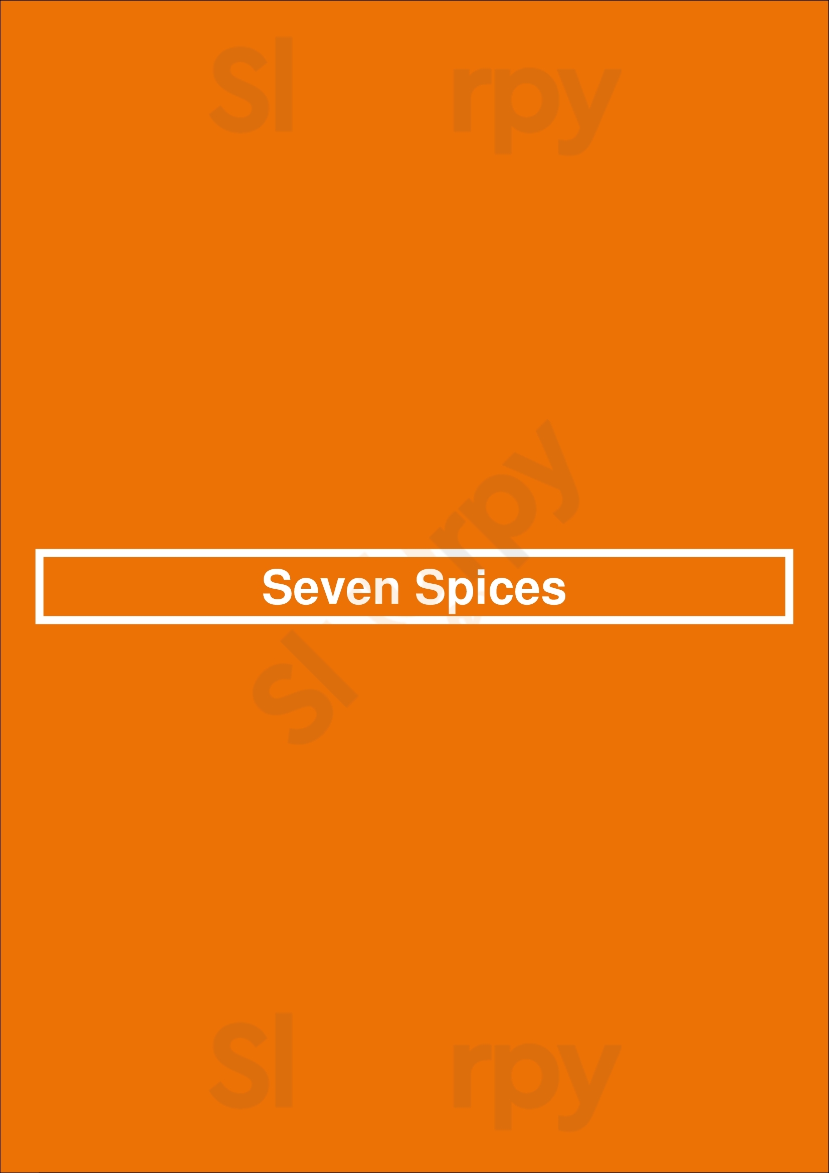 Seven Spices Glasgow Menu - 1
