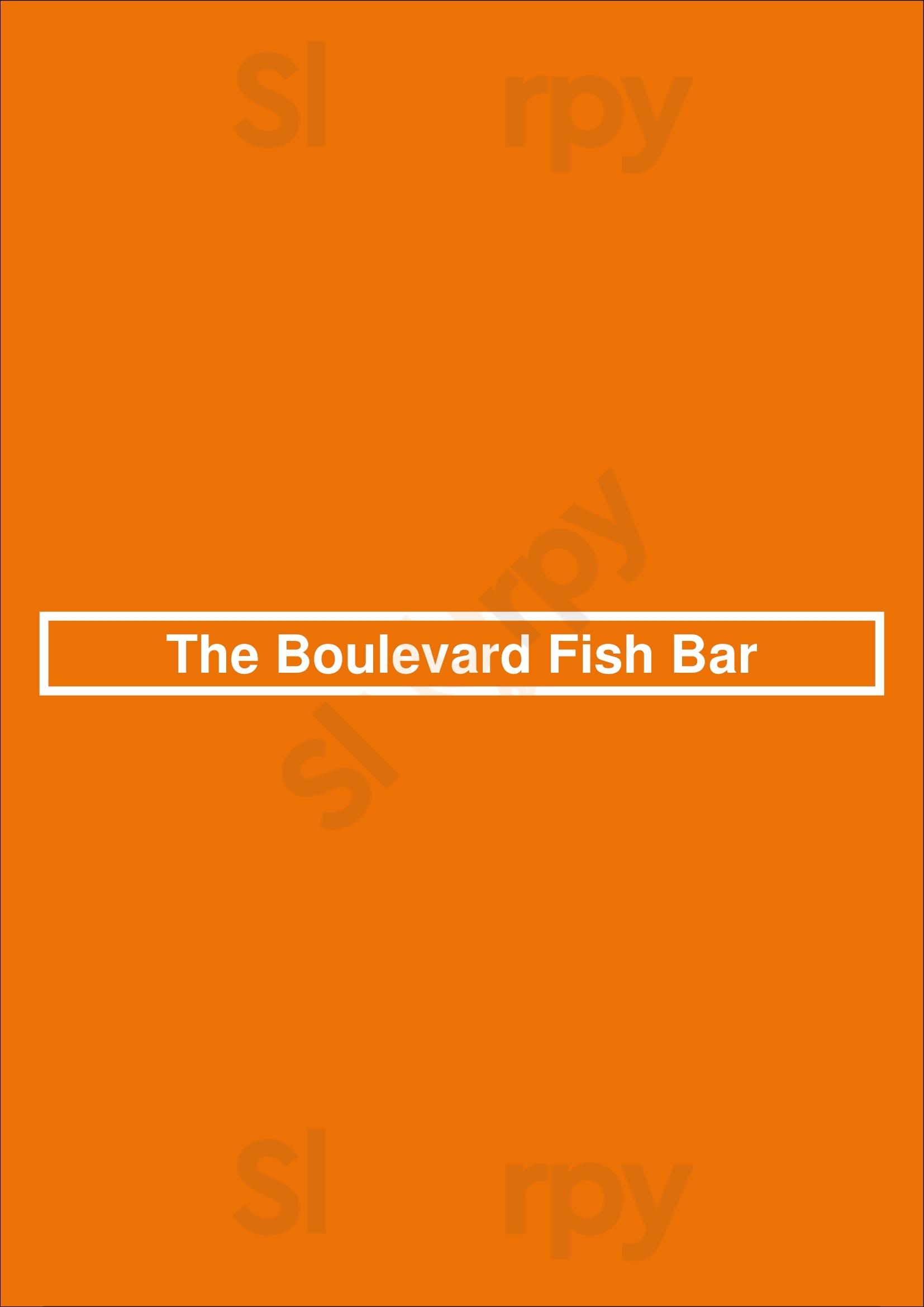 Boulevard Fish Bar Glasgow Menu - 1