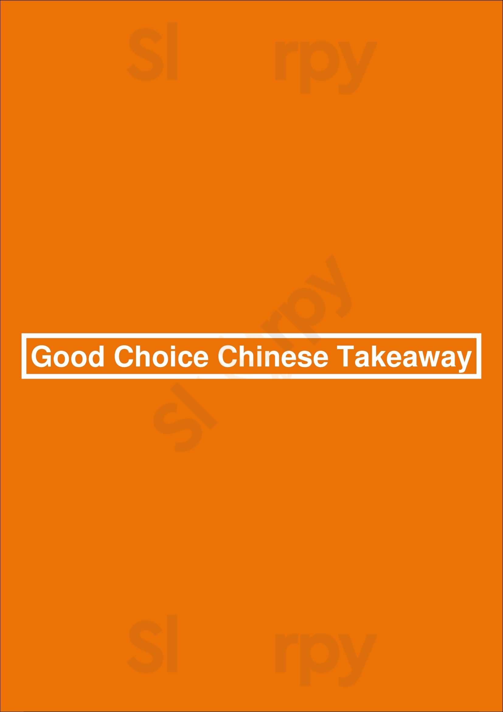 Good Choice Chinese Takeaway Edinburgh Menu - 1