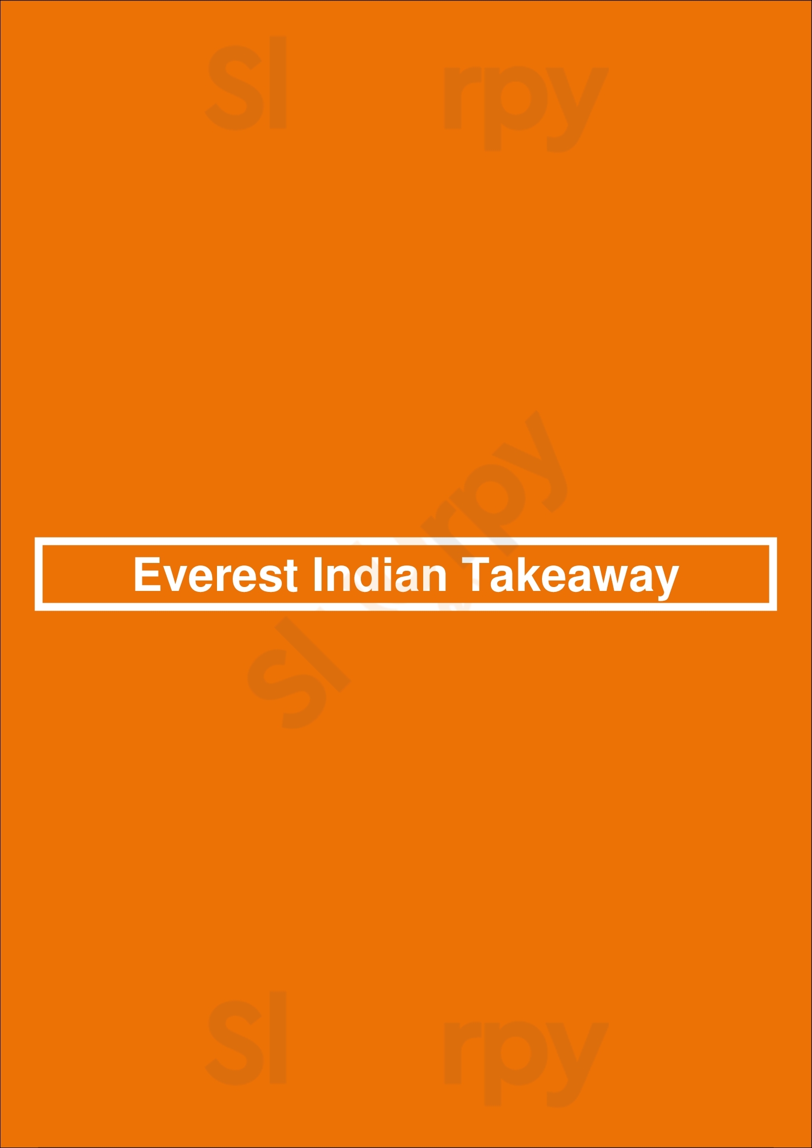 Everest Indian Takeaway Glasgow Menu - 1