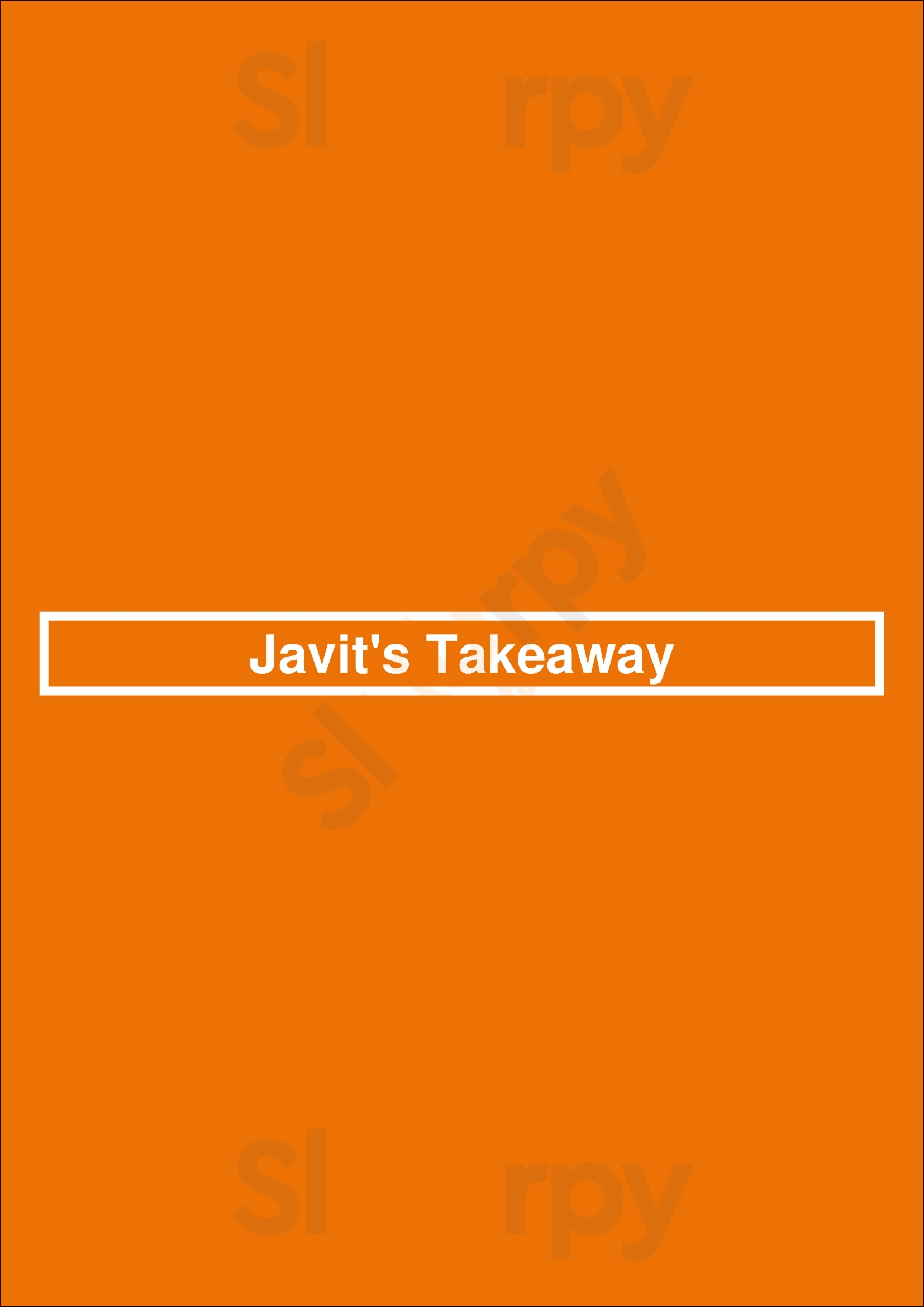 Javit's Takeaway Edinburgh Menu - 1