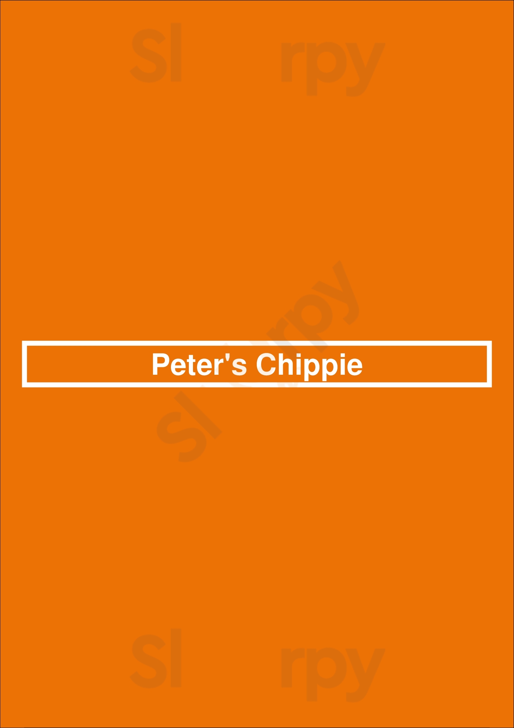 Peter's Chippie Glasgow Menu - 1