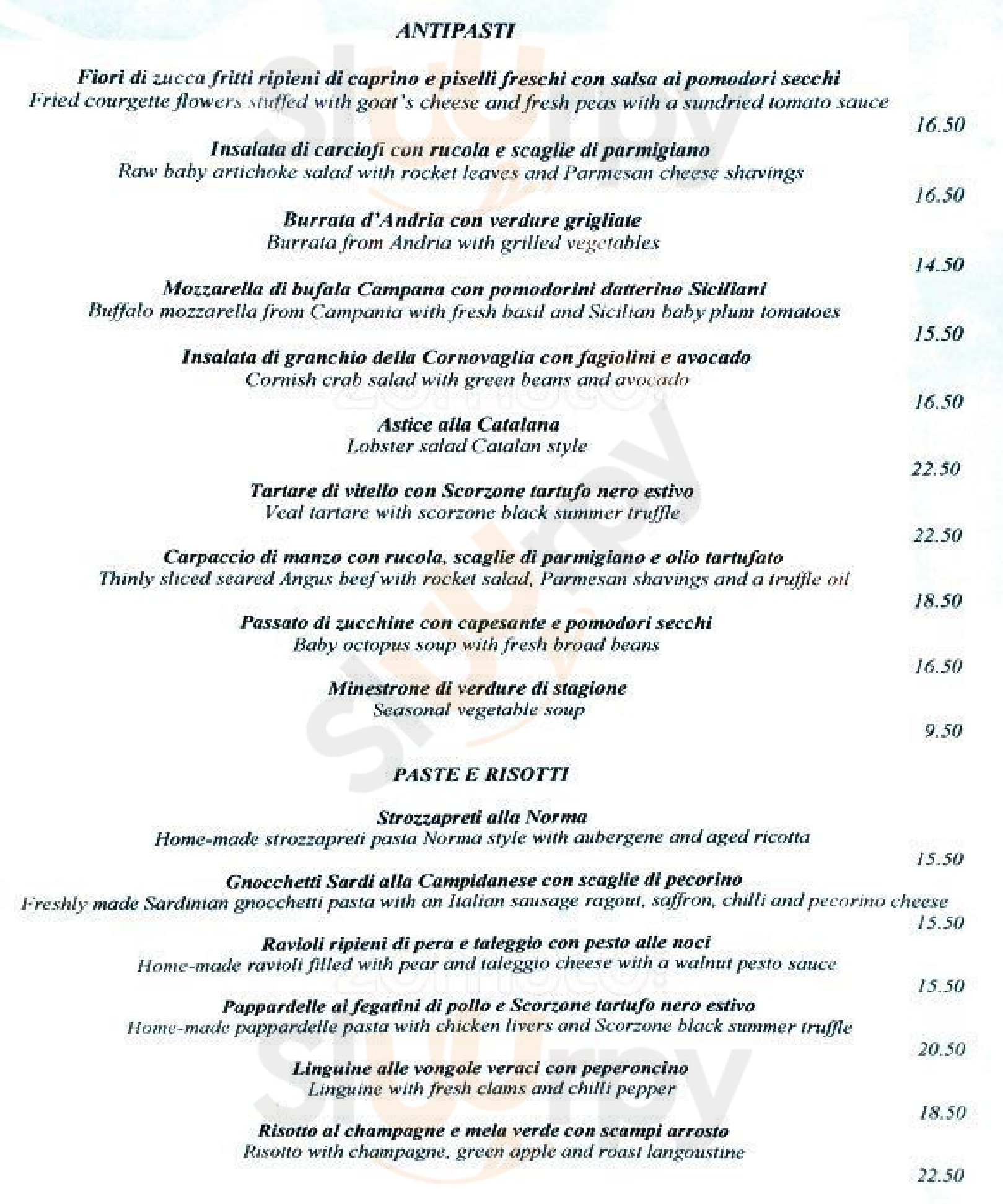 Lucio London Menu - 1