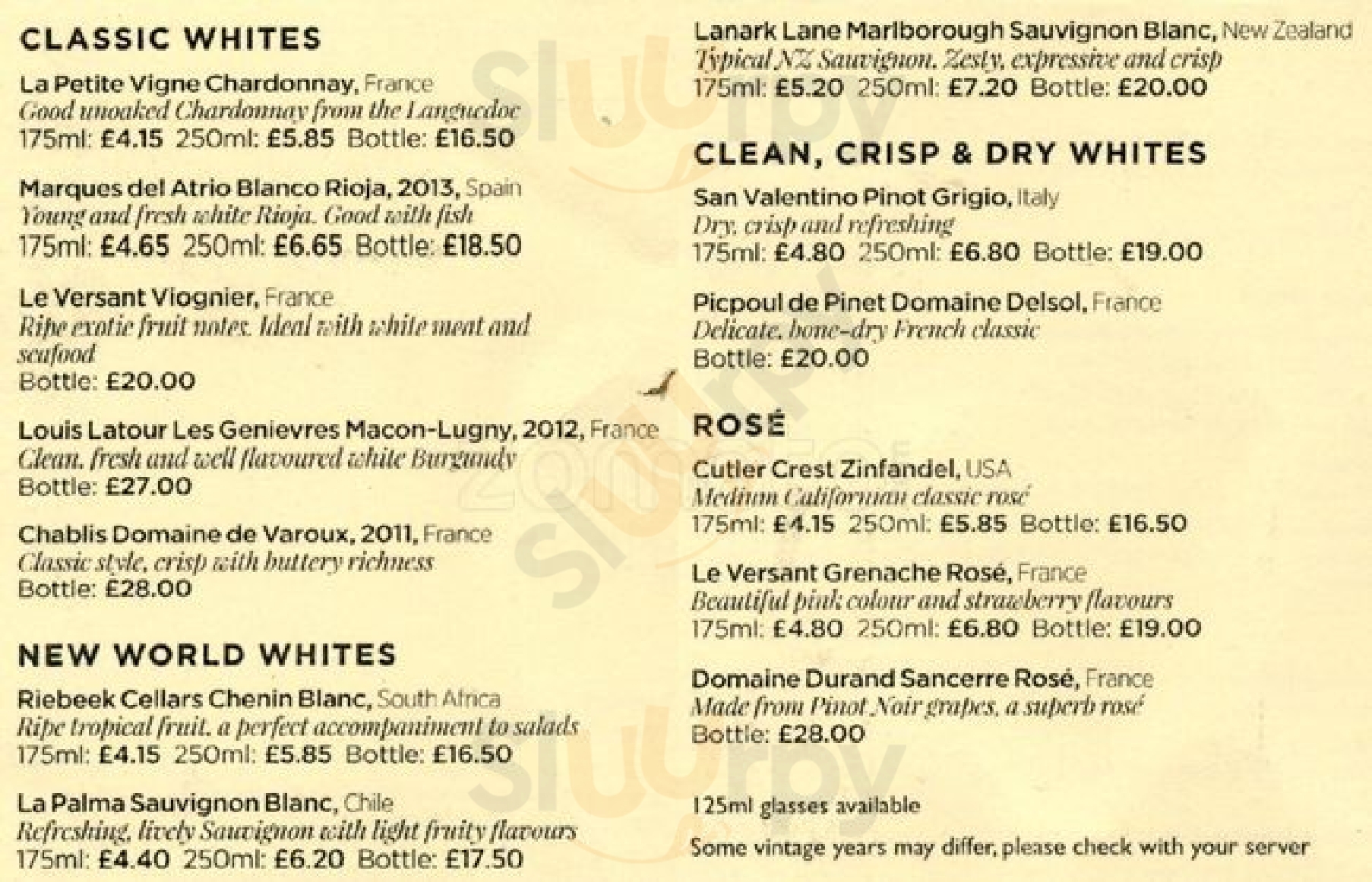 Main Menu - The Wellington Hotel, Waterloo