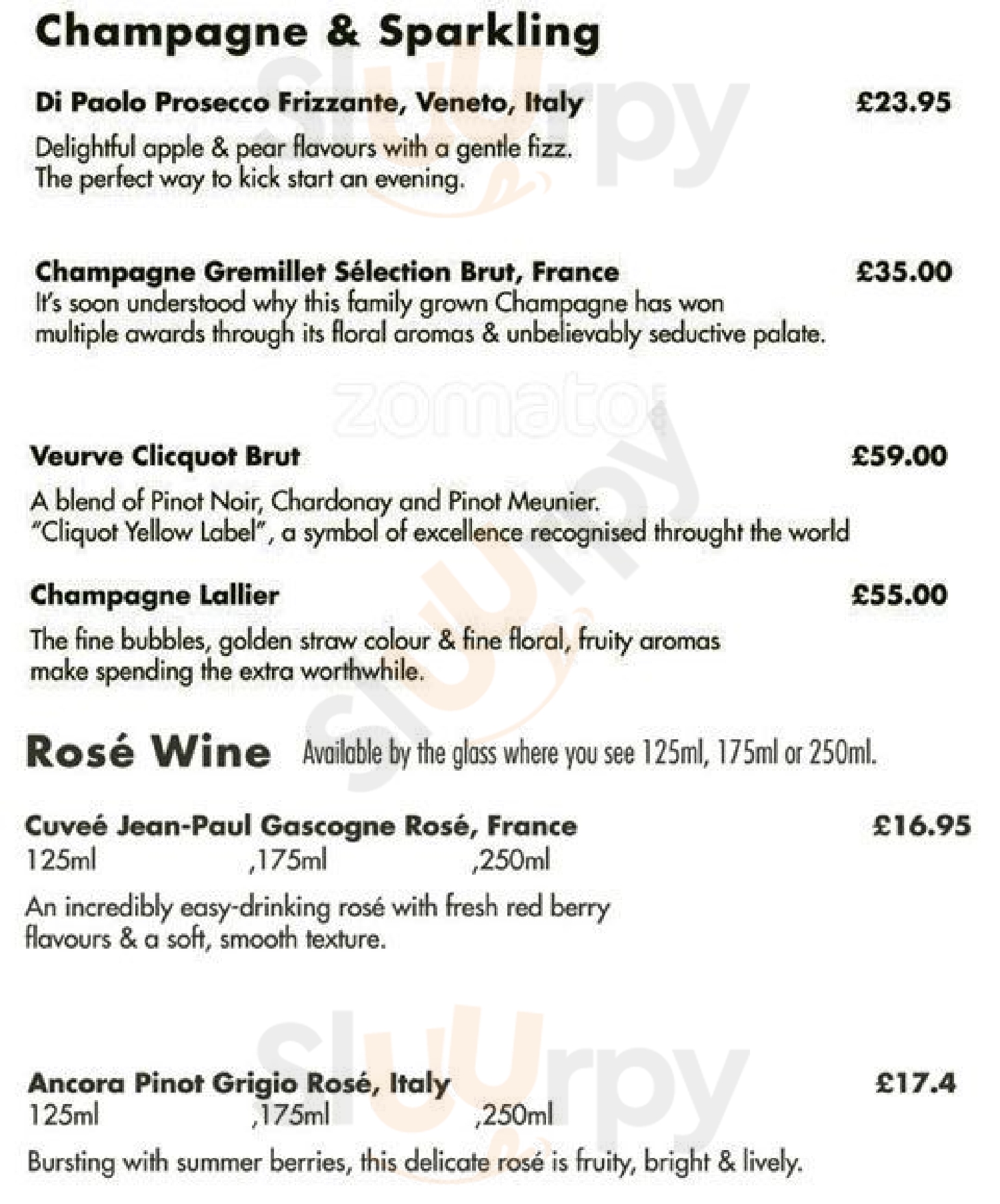 The Highbury Barn Tavern London Menu - 1