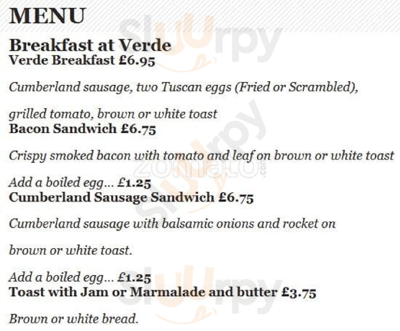 Main Menu - Verde And Co