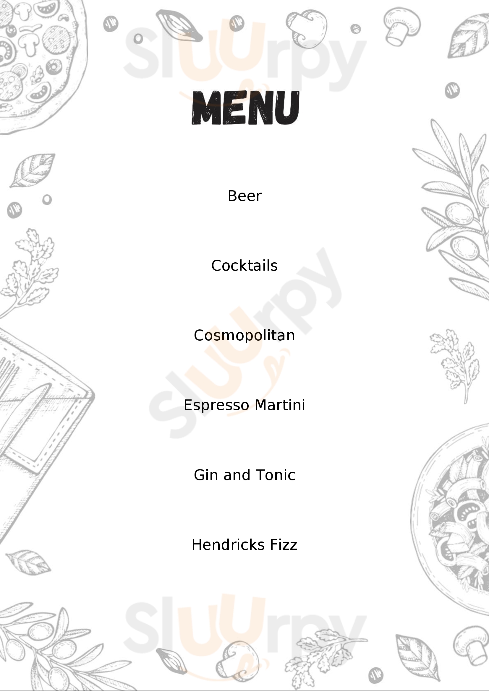 Gem Bar London Menu - 1