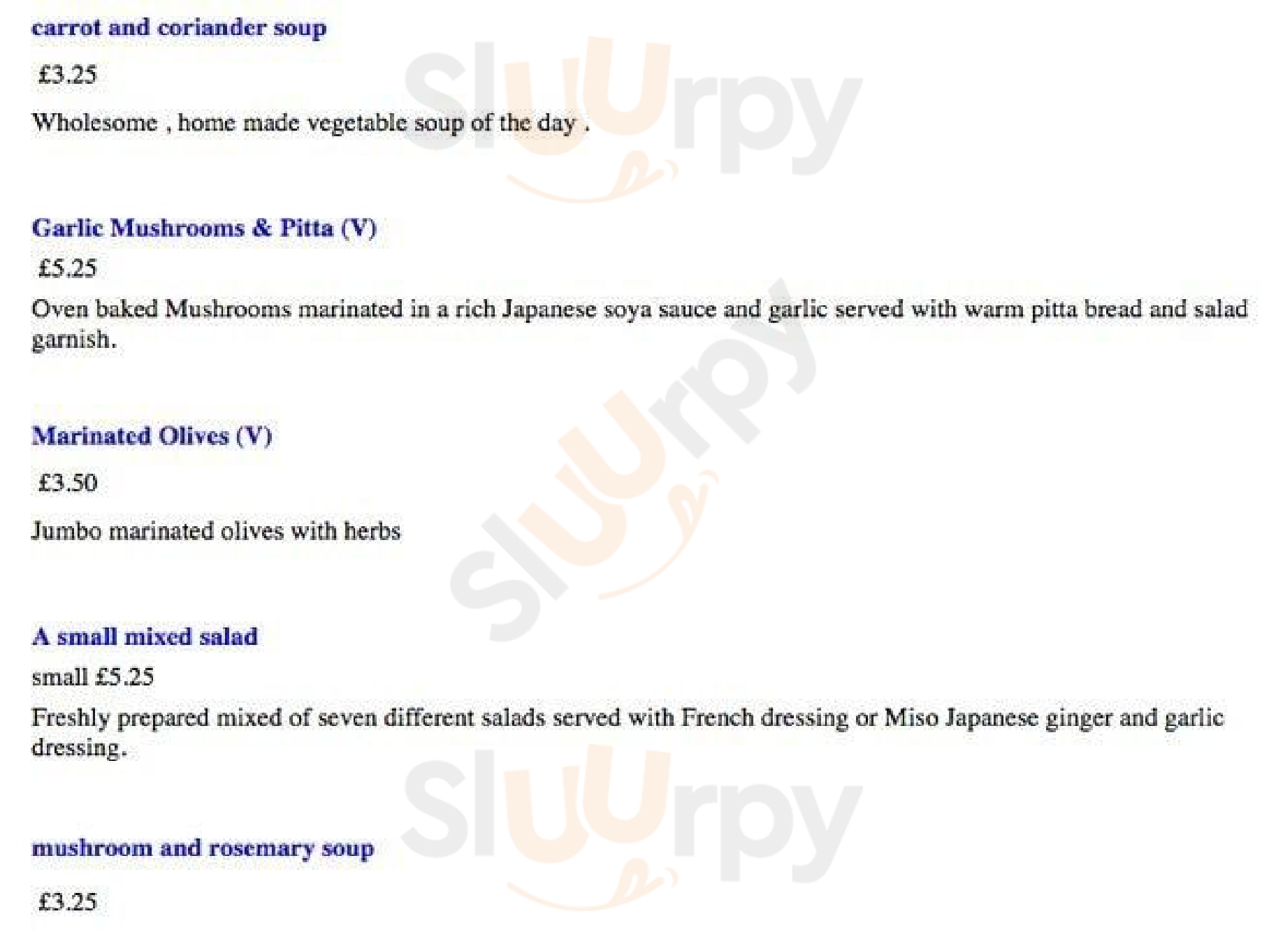 Whole Meal Cafe London Menu - 1