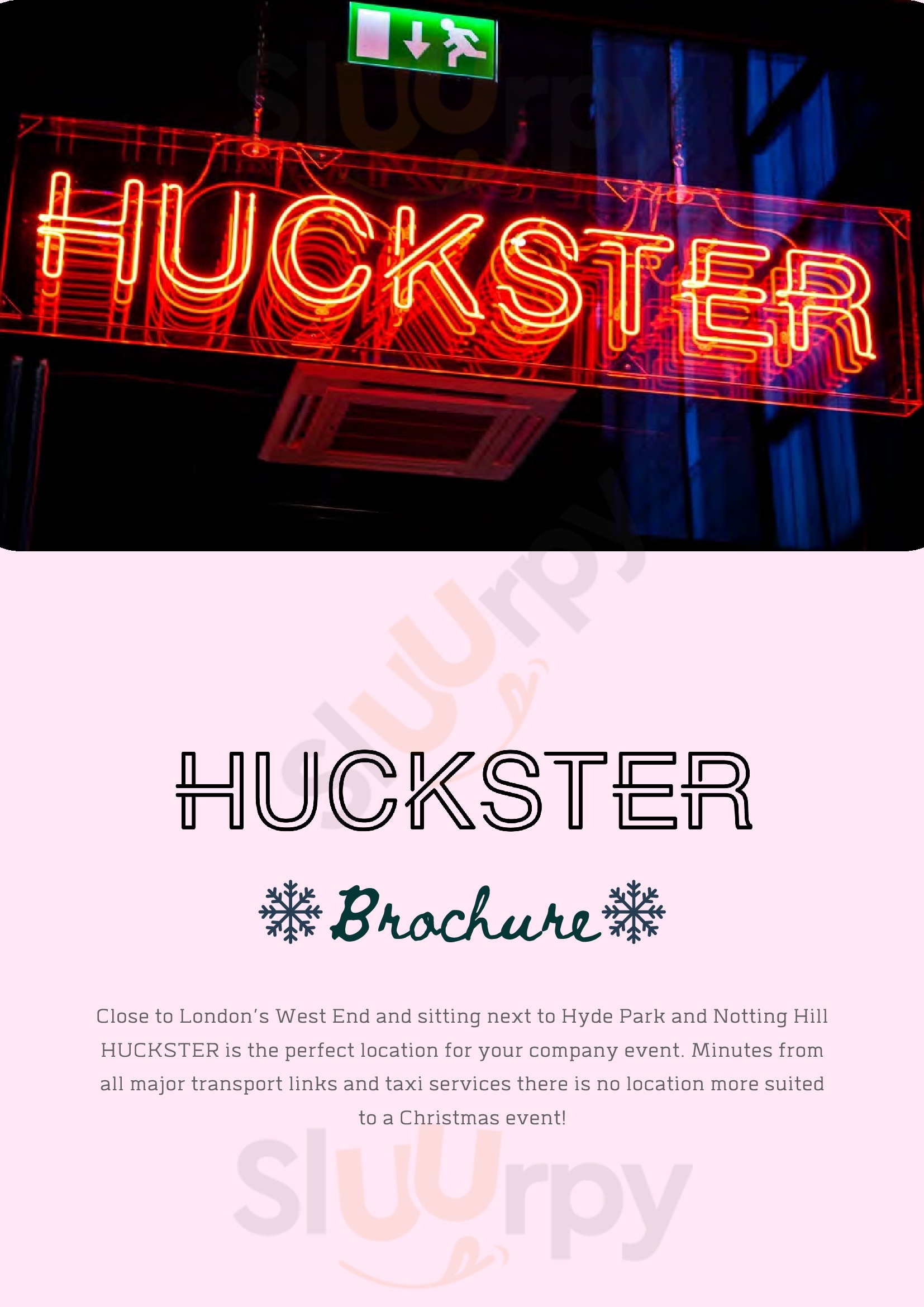 Huckster London London Menu - 1