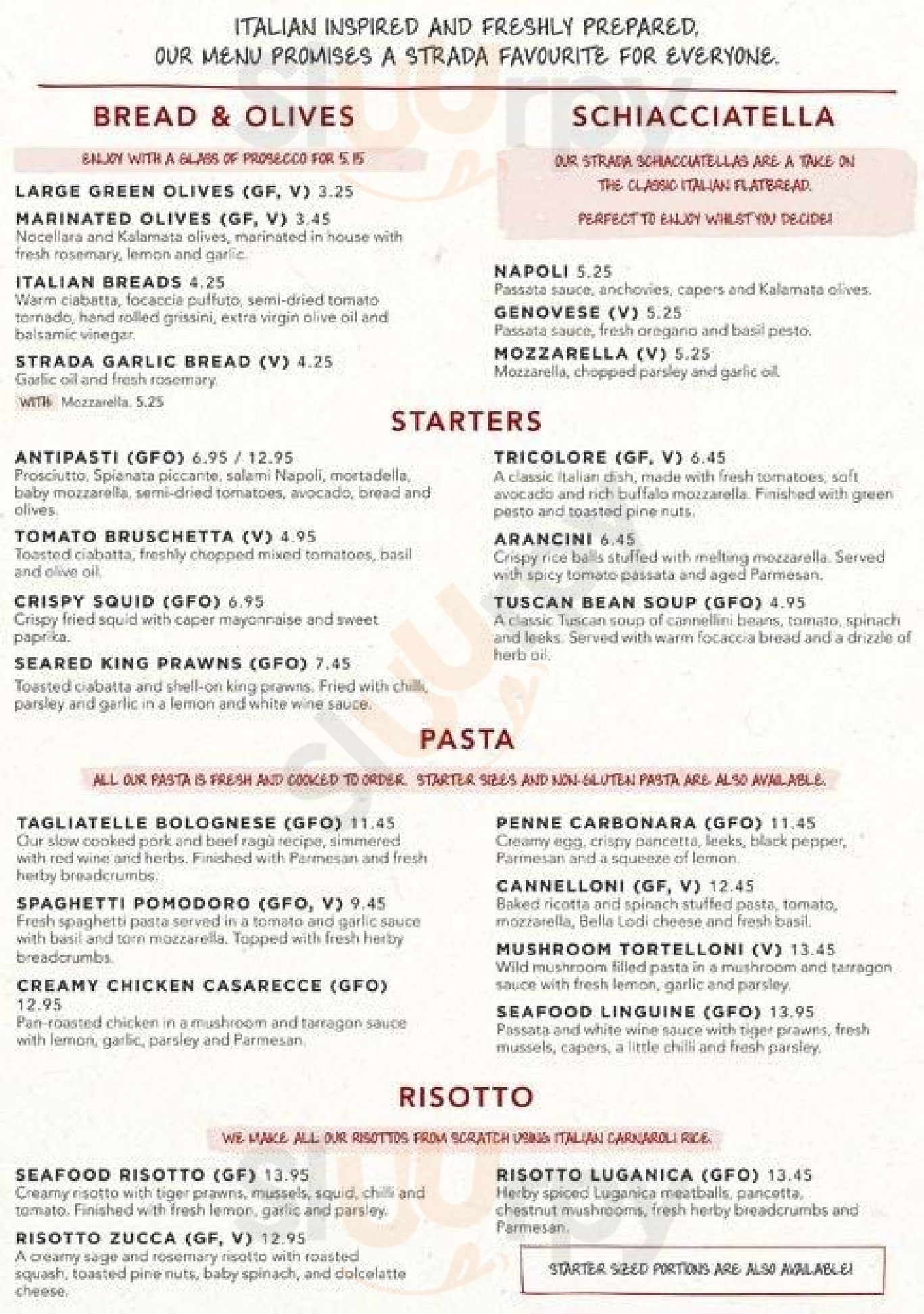 Strada - Highgate London Menu - 1