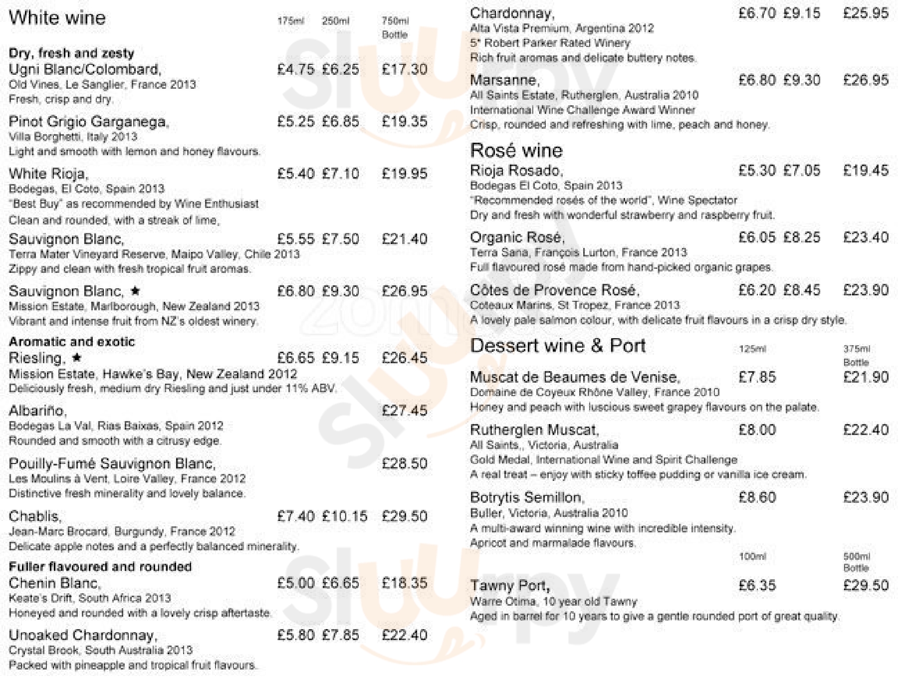 Boathouse London Menu - 1