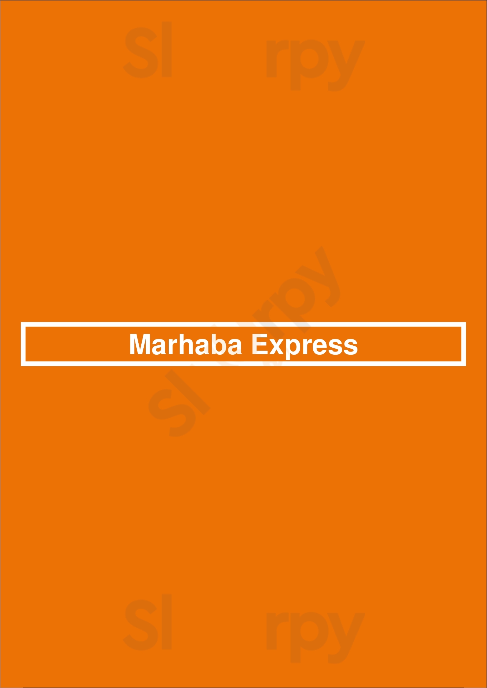 Marhaba Express London Menu - 1